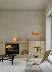 Coby Arc Floor Lamp & Coby Double Dome Mushroom Table Lamp