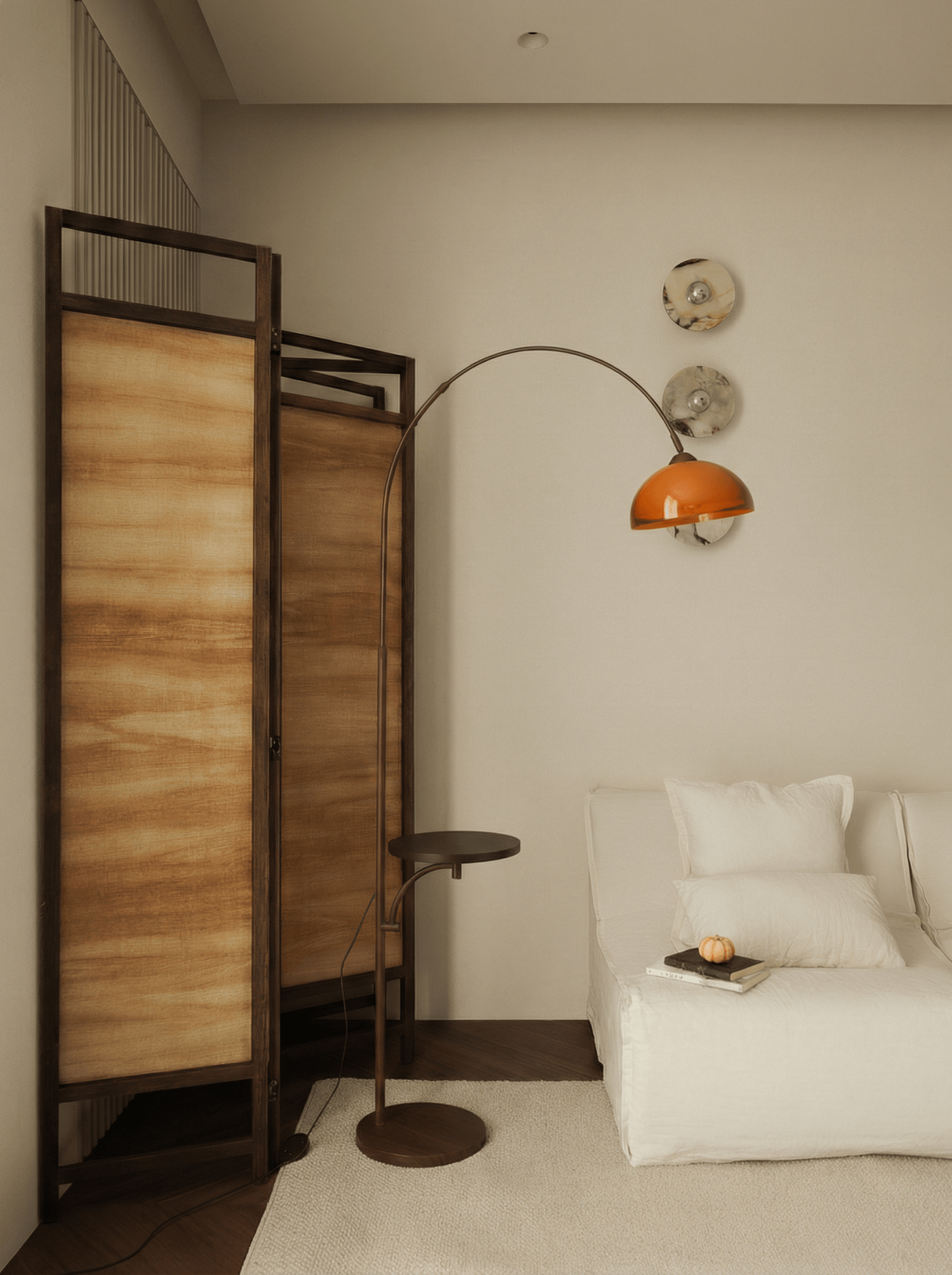 Coby Grand Arc Floor Lamp | with optional Side - Table - Homezee