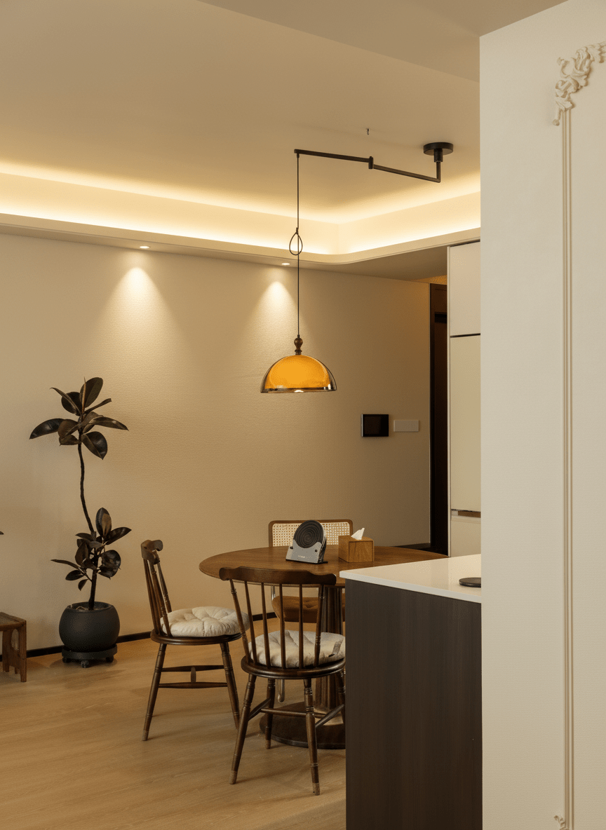 Coby Swing Arm Pendant Light | Double Dome Shades - Homezee