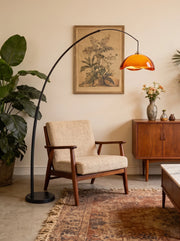 Coby Floating Wavy Shade Arc Floor Lamp