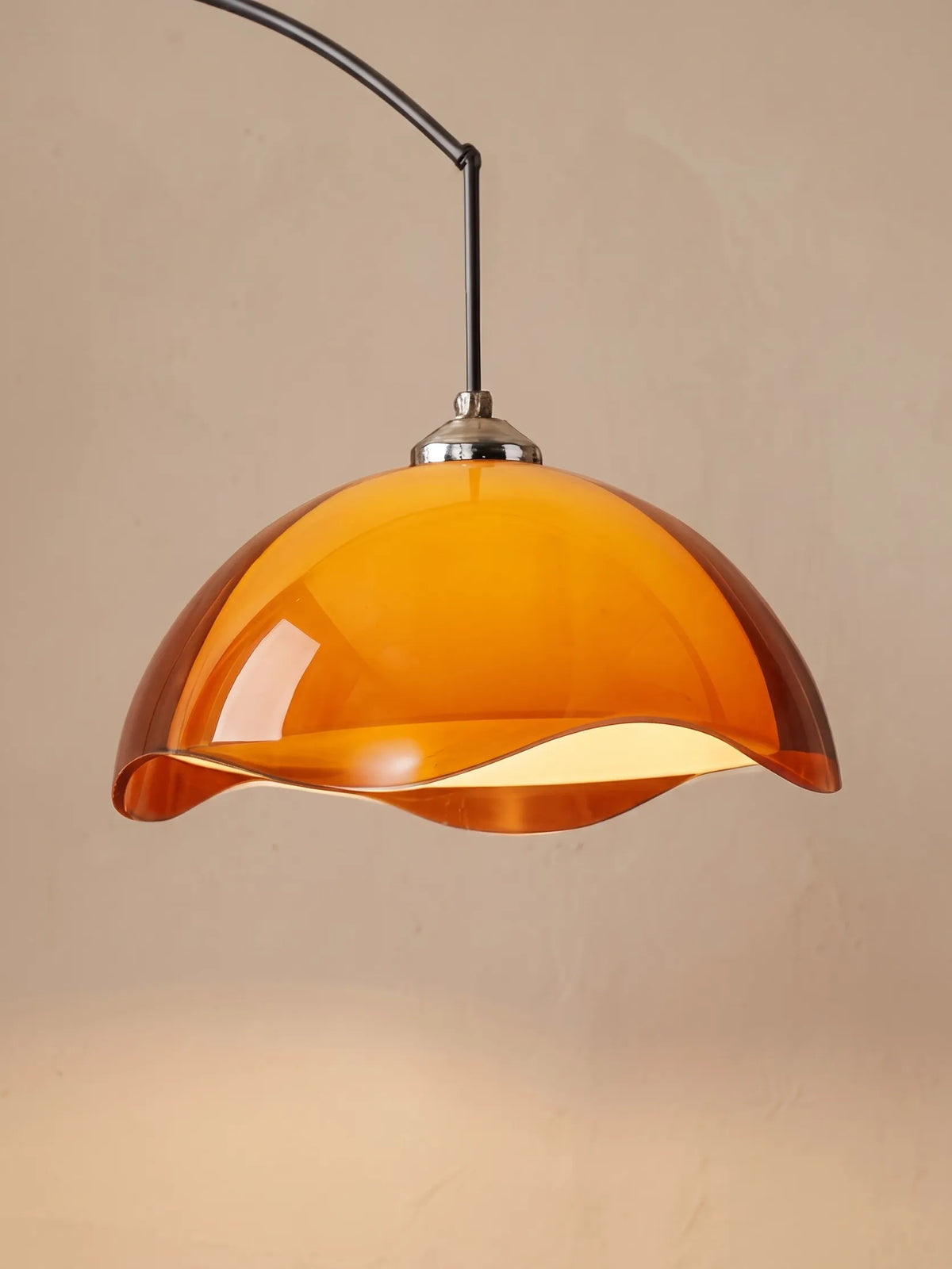 Coby Floating Wavy Shade Arc Floor Lamp