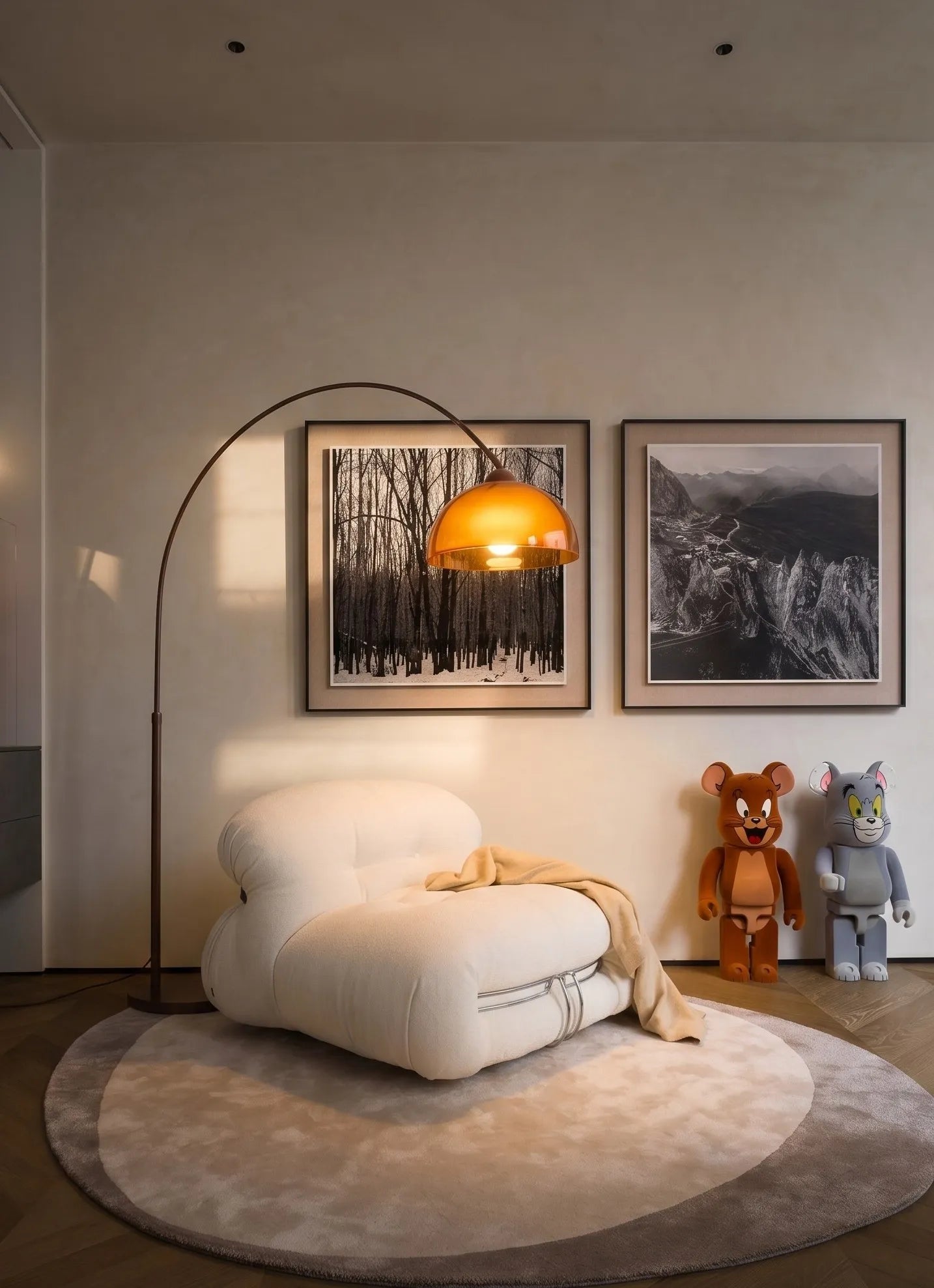 Coby Grand Arc Floor Lamp Black or Brown
