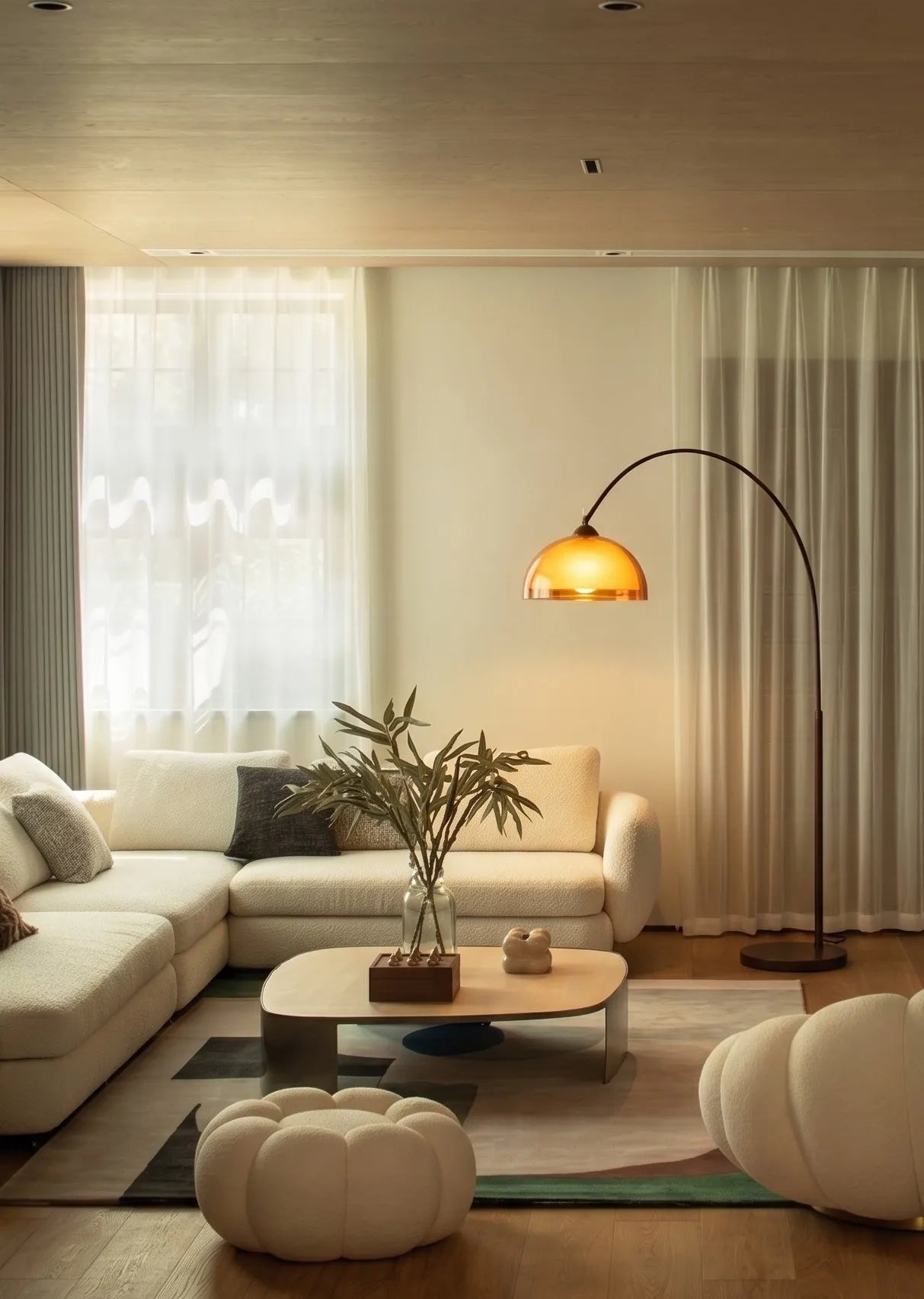Coby Grand Arc Floor Lamp Black or Brown