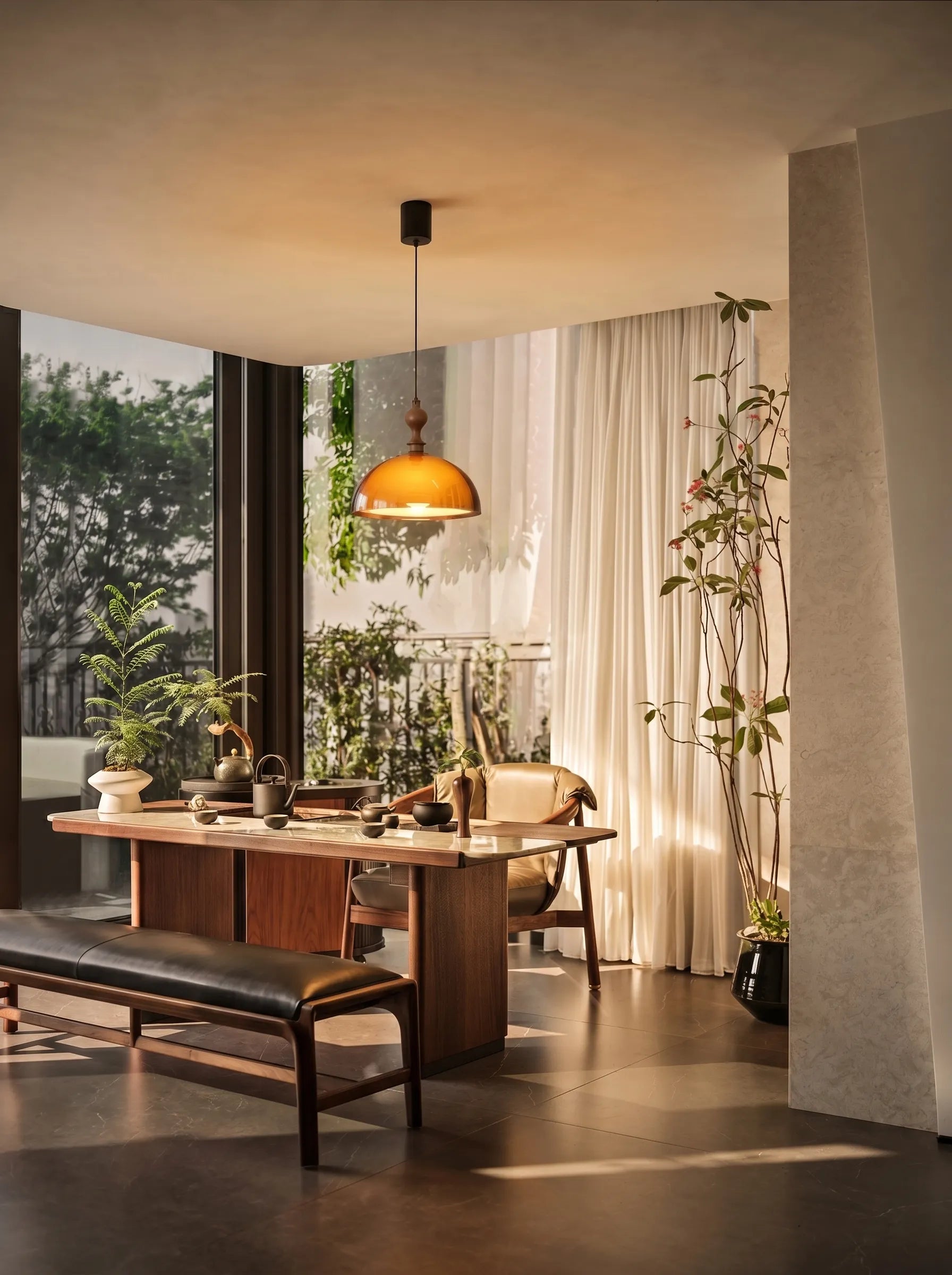 Coby Pull-Down Modern Pendant Light