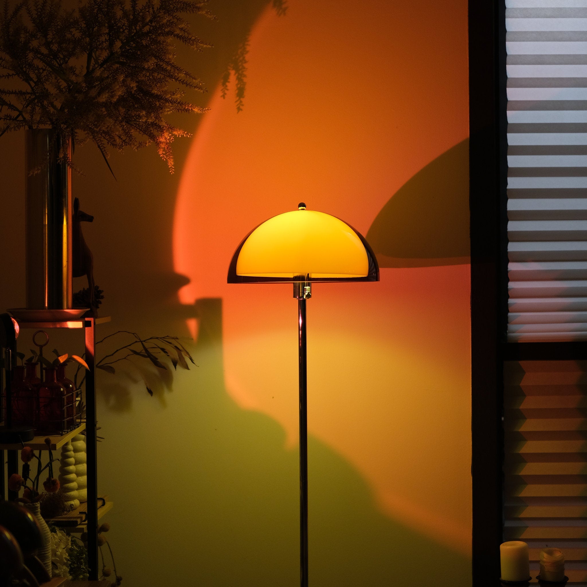 Coby Double Dome Mushroom Floor Lamp - Homezee