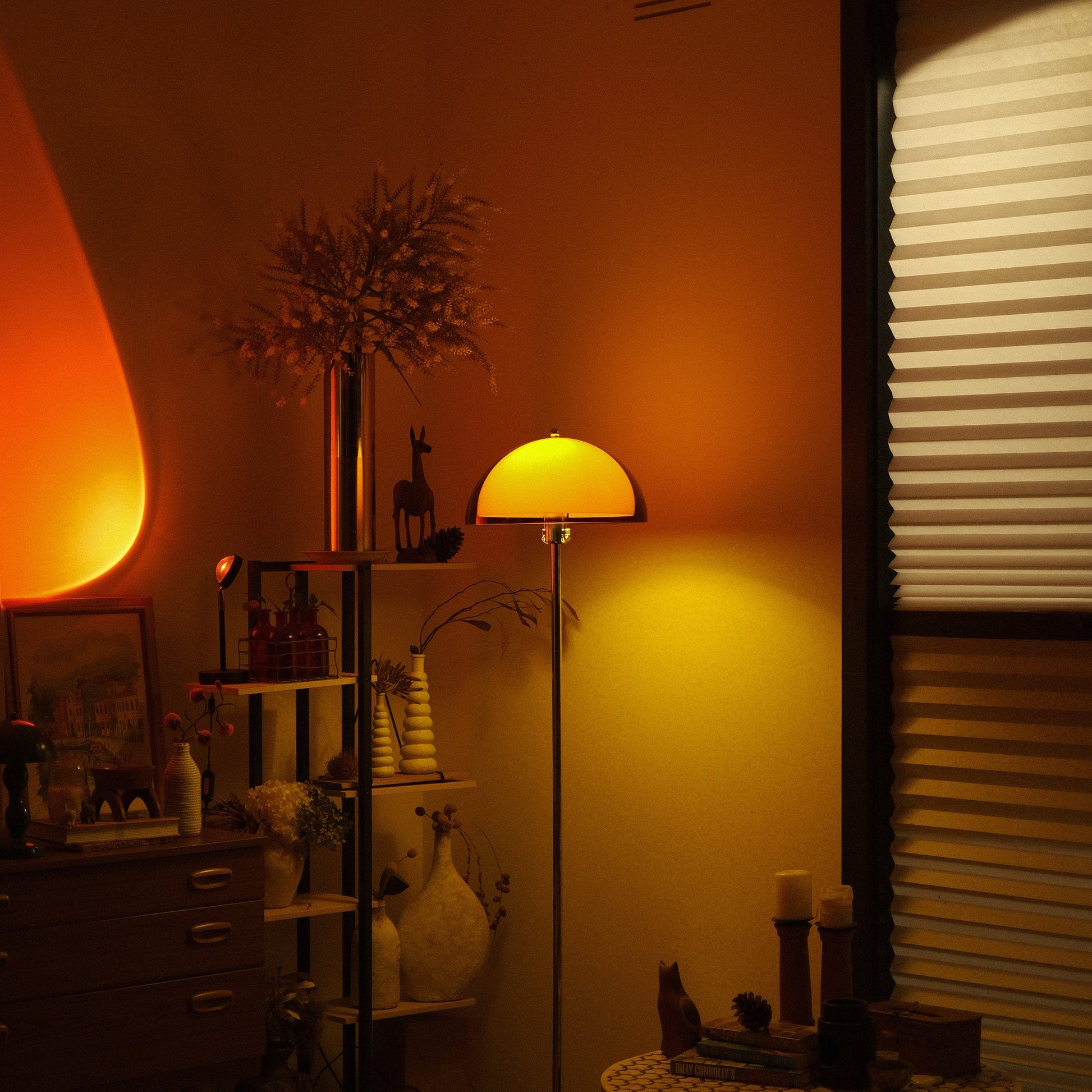 Coby Double Dome Mushroom Floor Lamp - Homezee