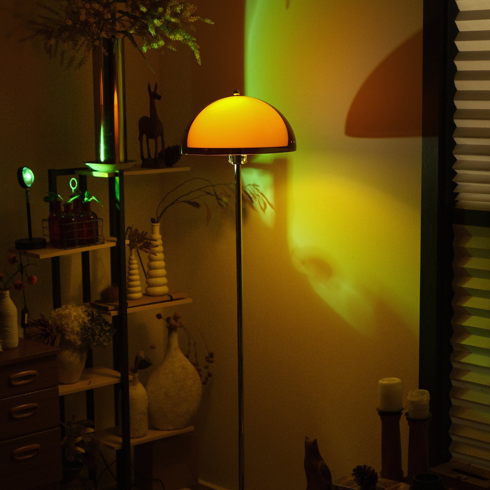 Coby Double Dome Mushroom Floor Lamp - Homezee