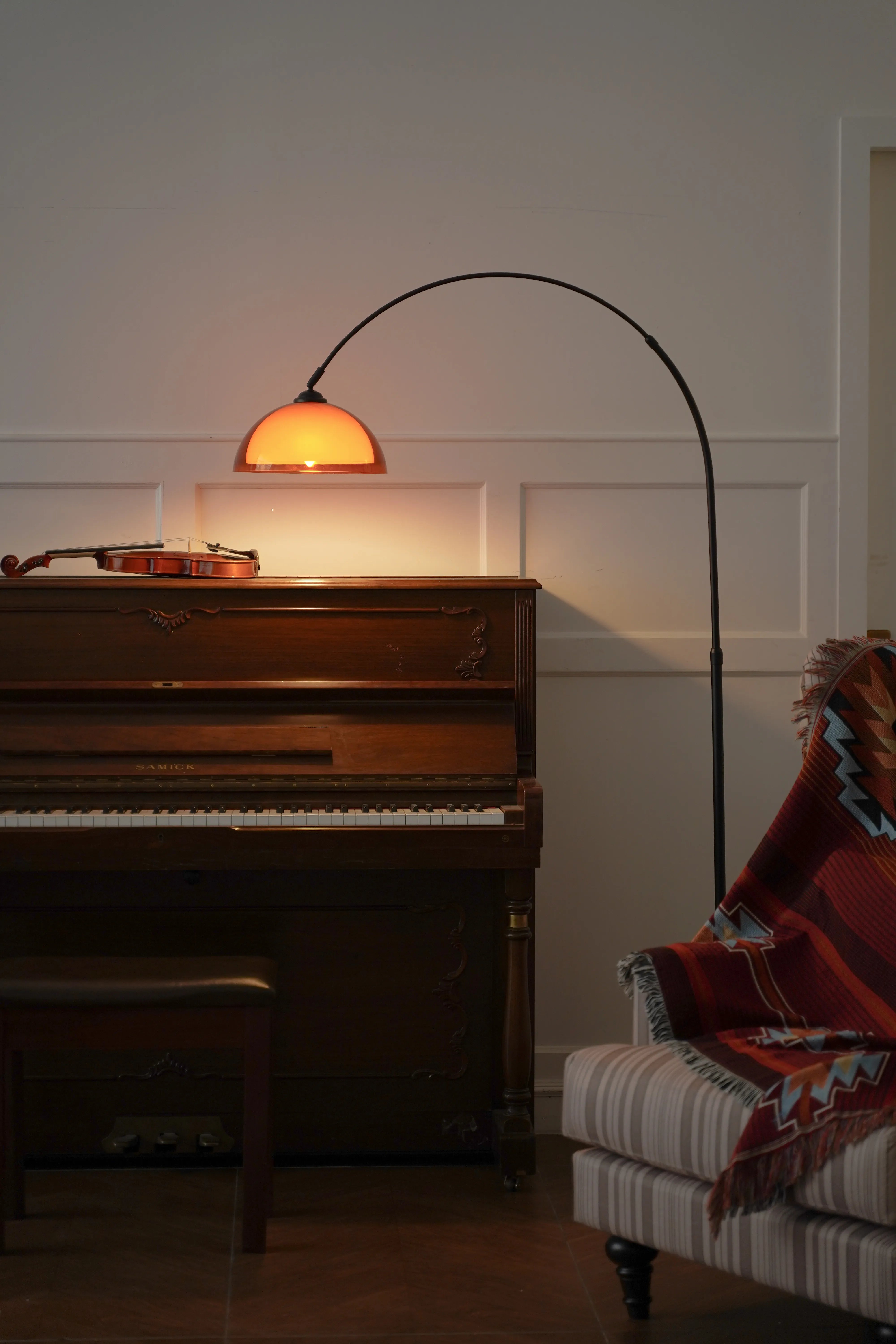 Coby Grand Arc Floor Lamp Black or Brown