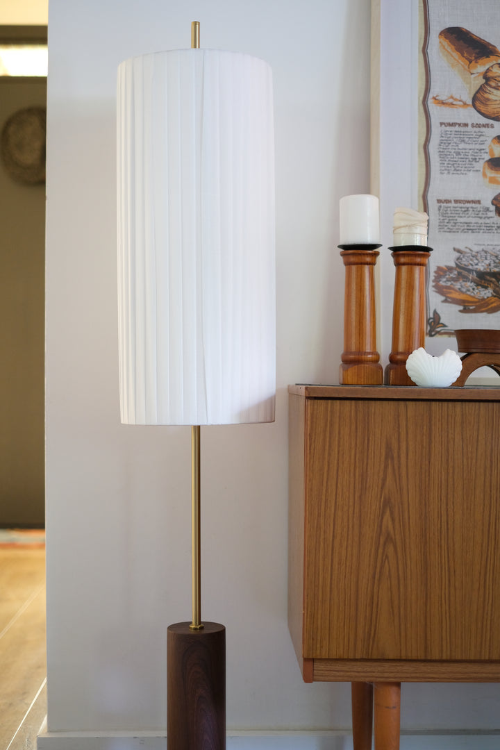 Homezee Zen Art Floor Lamp Brown Base