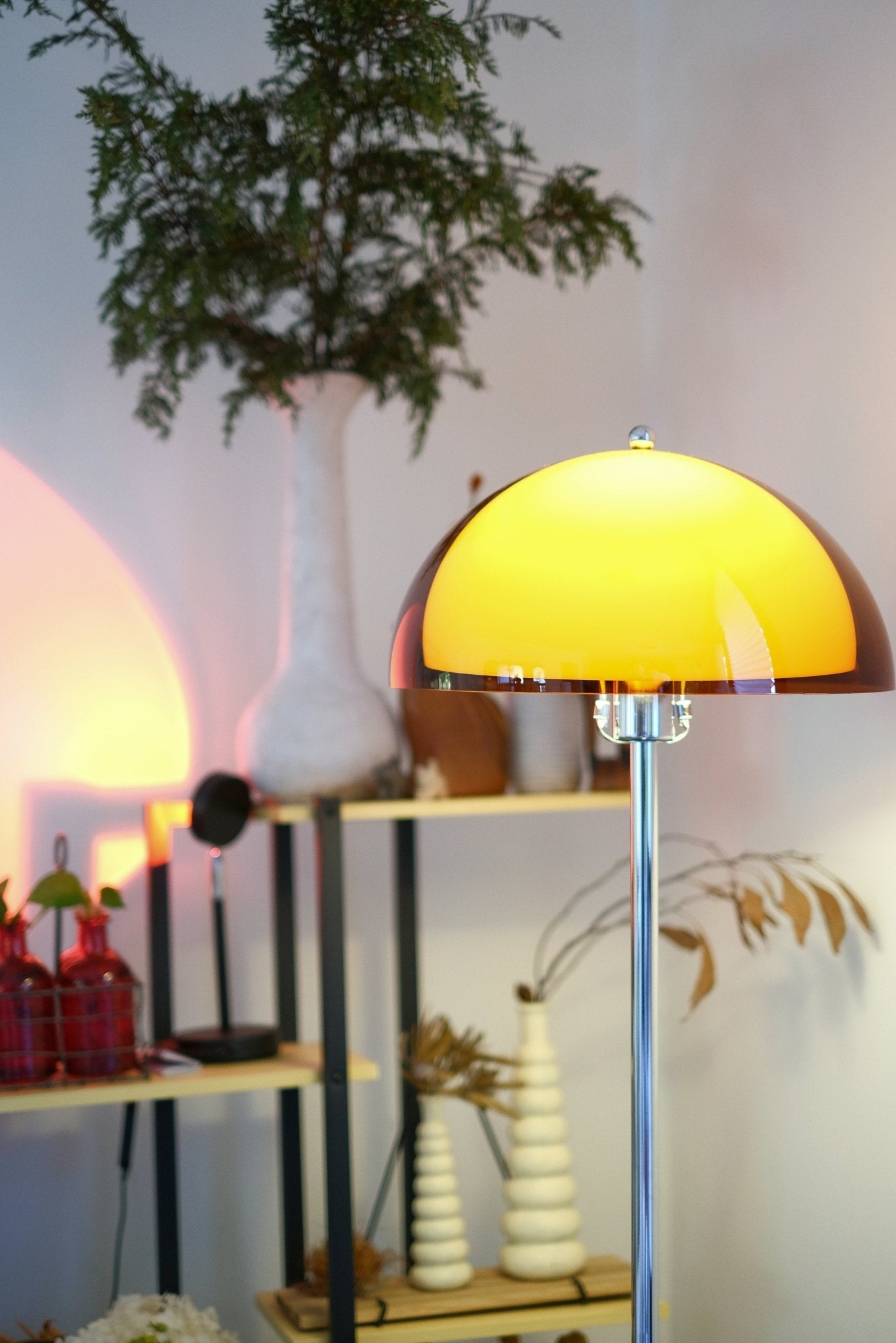 Coby Double Dome Mushroom Floor & Table Lamp Duo - Homezee