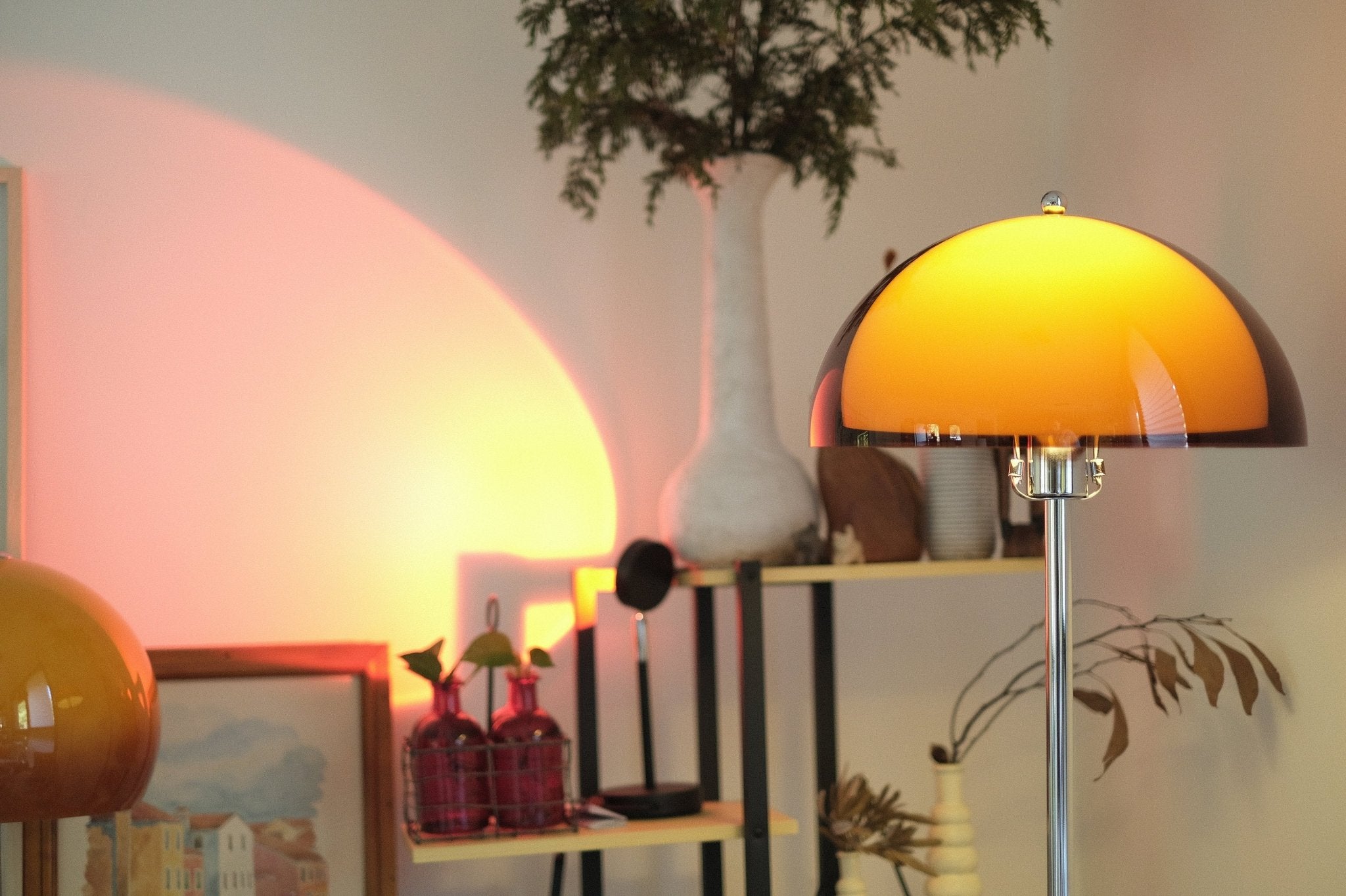 Coby Double Dome Mushroom Floor & Table Lamp Duo - Homezee