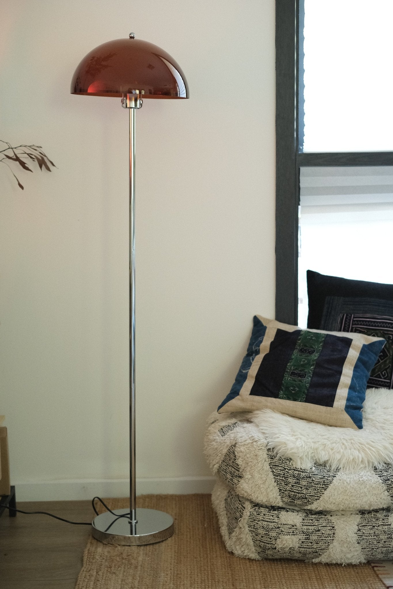 Coby Double Dome Mushroom Floor Lamp - Homezee