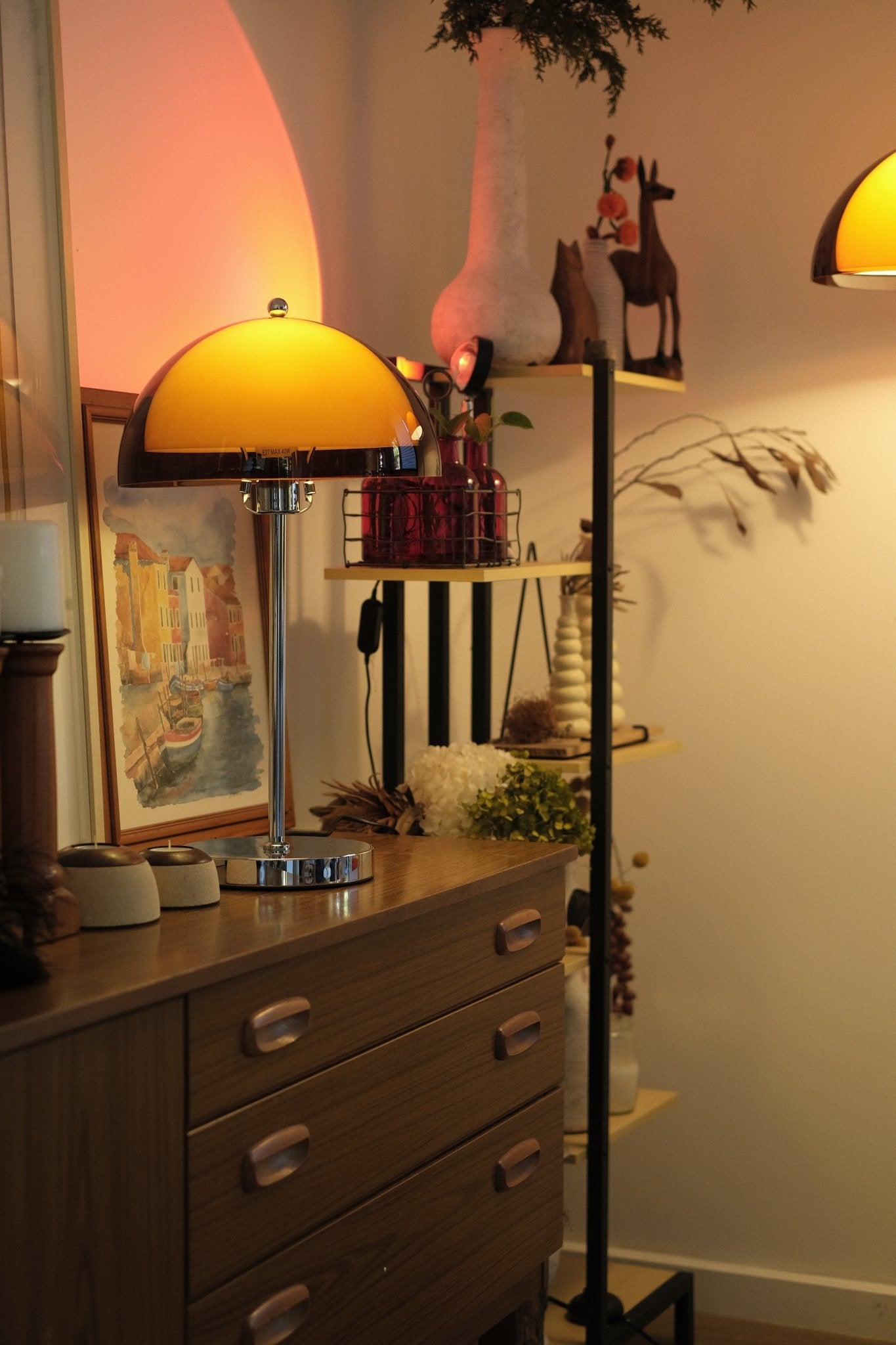 Coby Double Dome Mushroom Table Lamp - Homezee