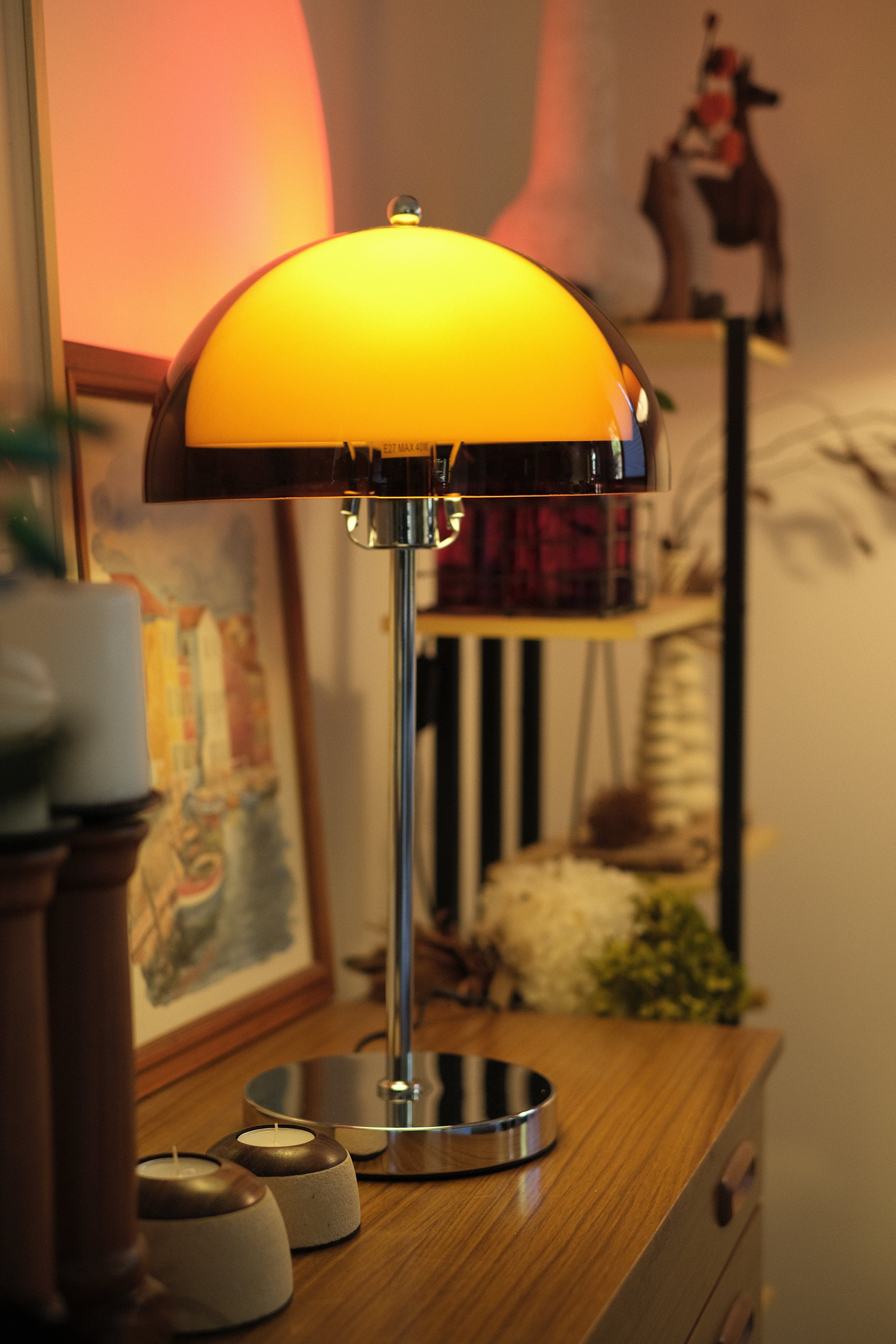 Coby Arc Floor Lamp & Coby Double Dome Mushroom Table Lamp
