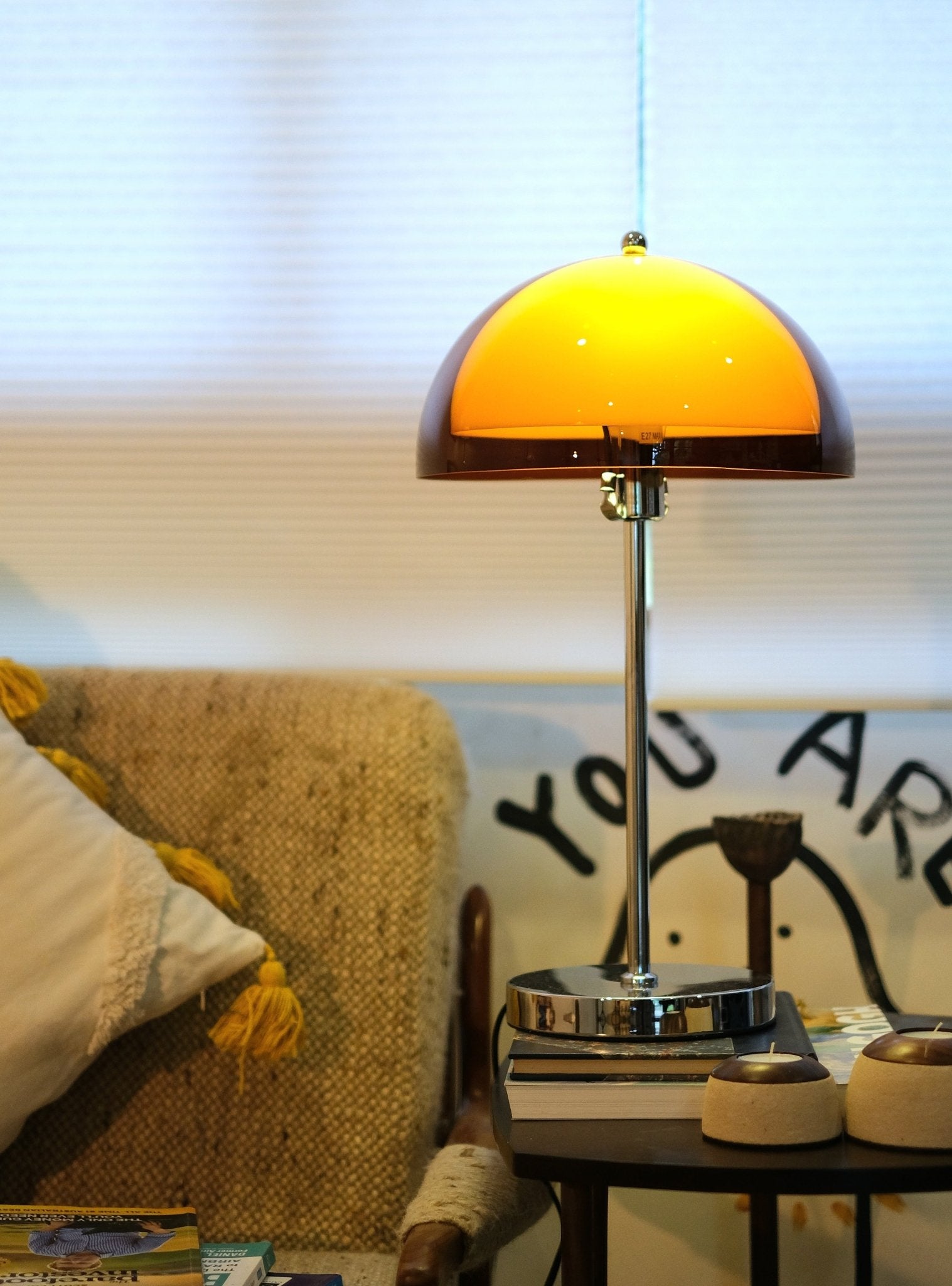 Coby Double Dome Mushroom Table Lamp - Homezee