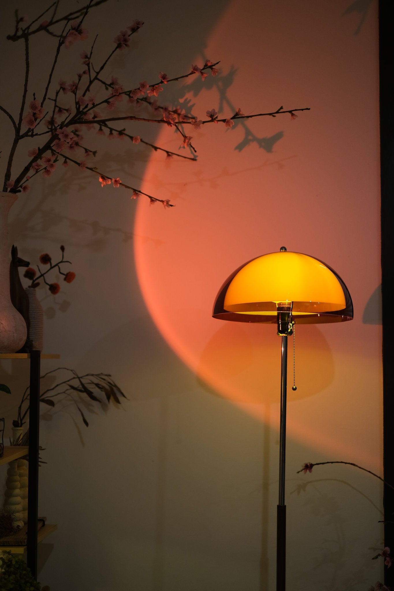 Homezee Coby+ Mushroom Floor Bauhaus Lamp & Pull Chain Lamp