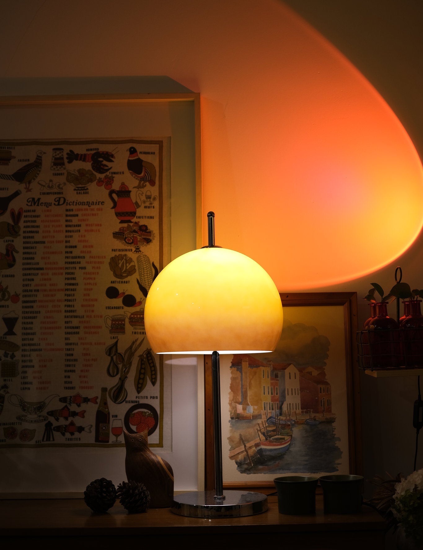 Olivia Mushroom Table & Floor Lamp Duo - Homezee