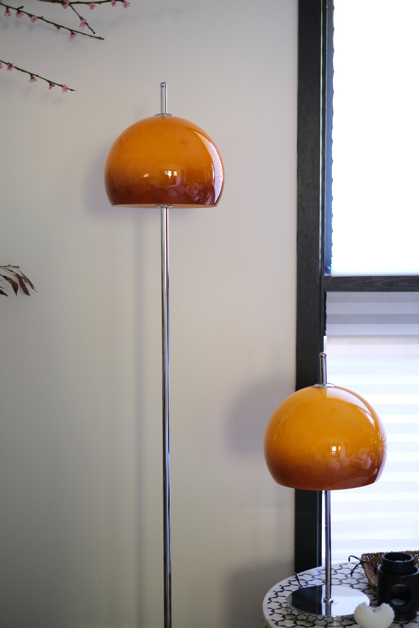 Olivia Mushroom Table & Floor Lamp Duo - Homezee