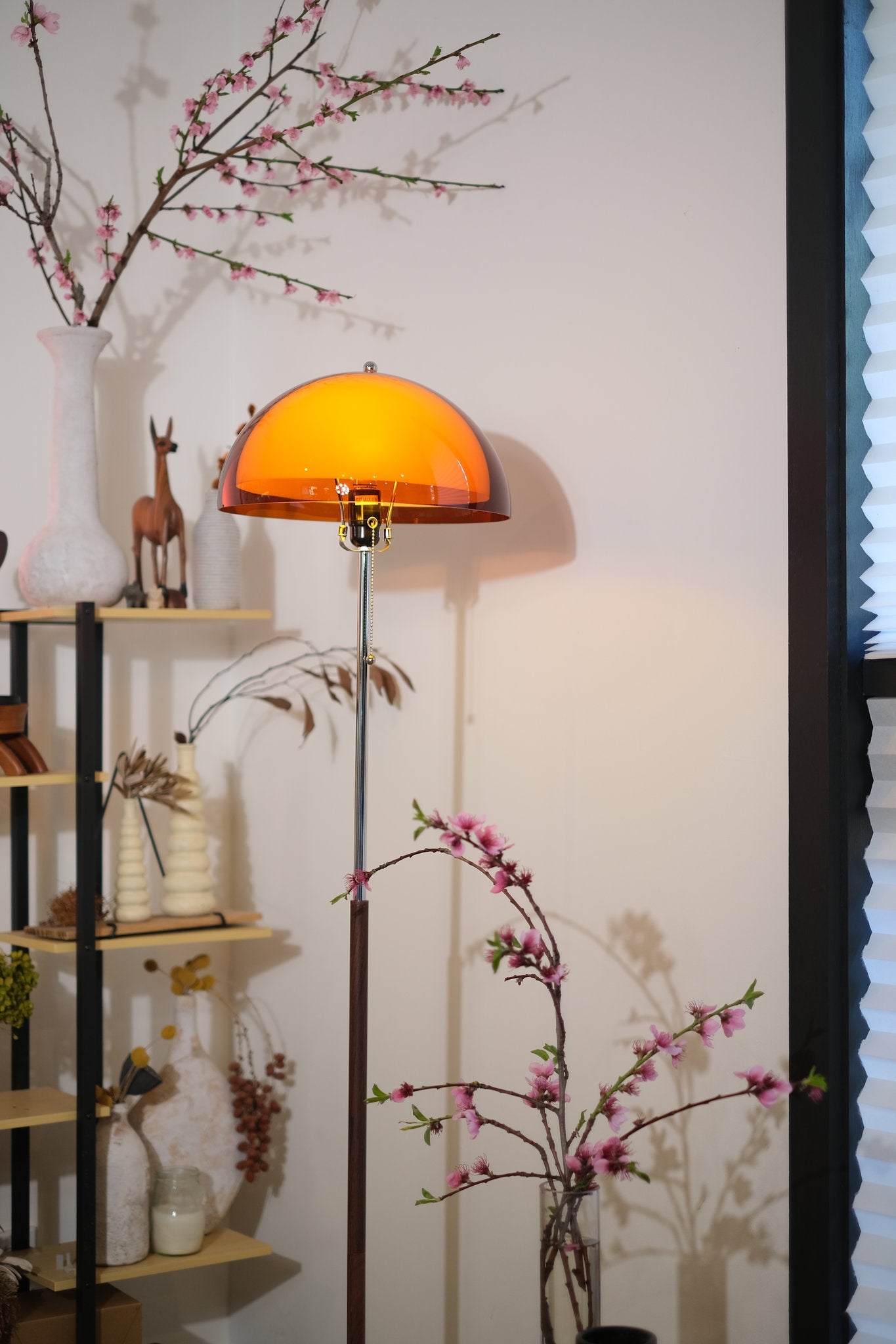 Coby+ Mushroom Bauhaus Floor Lamp with Pull Chain - Homezee