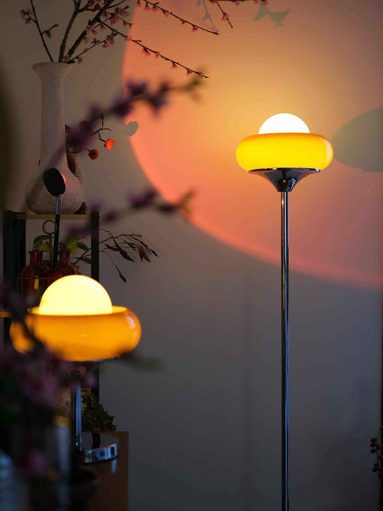 Avery Egg Tart Table Lamp & Floor Lamp Duo - Homezee