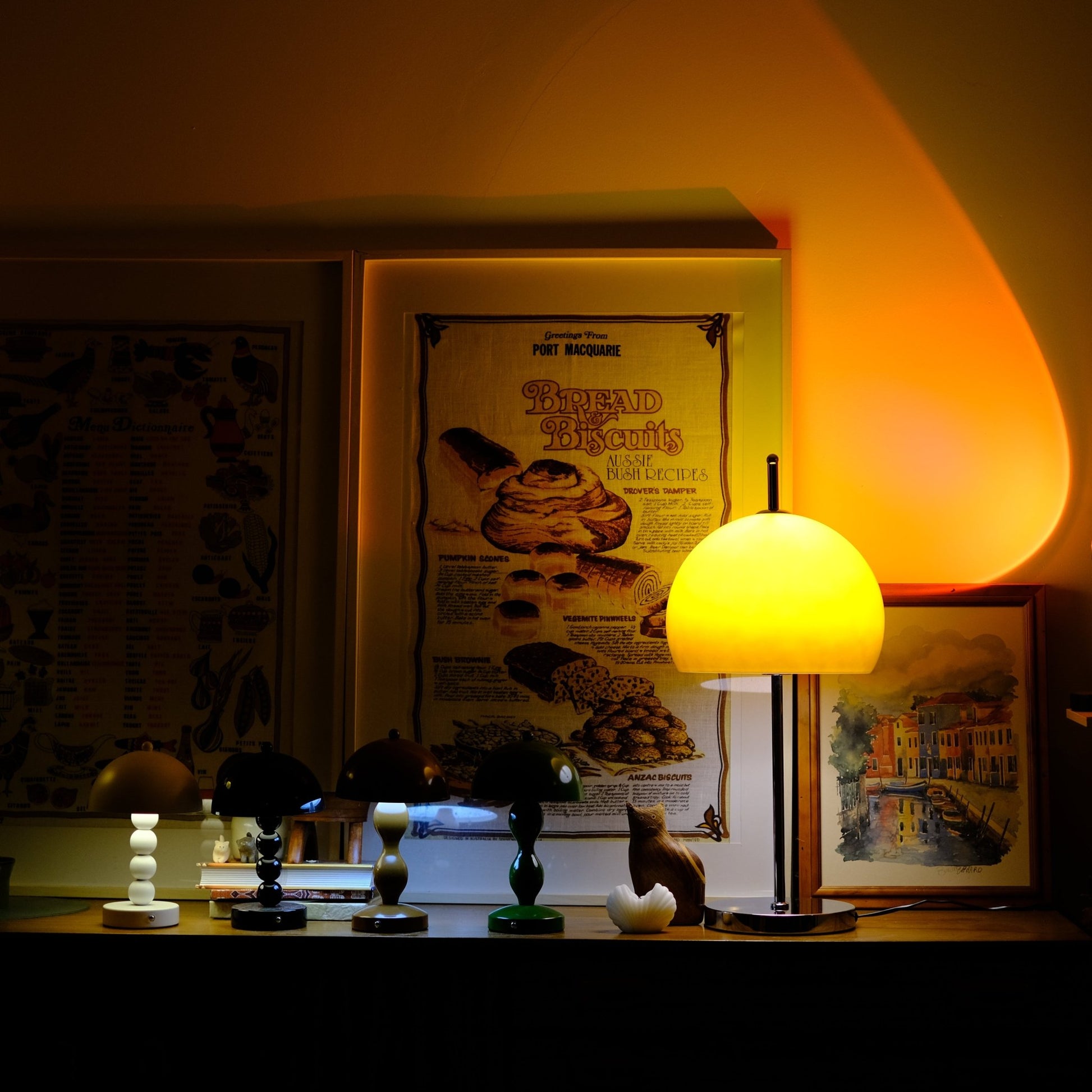 Olivia Mushroom Table Lamp| Gradient Glass - Homezee