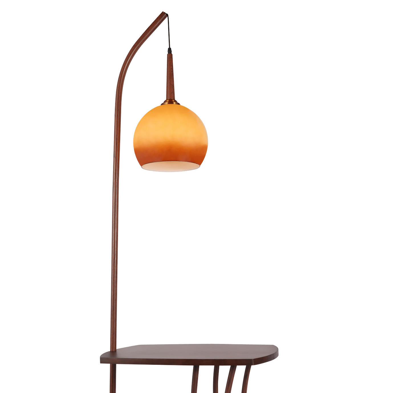 Domus Pollo Floor Lamp with Side Table - Homezee
