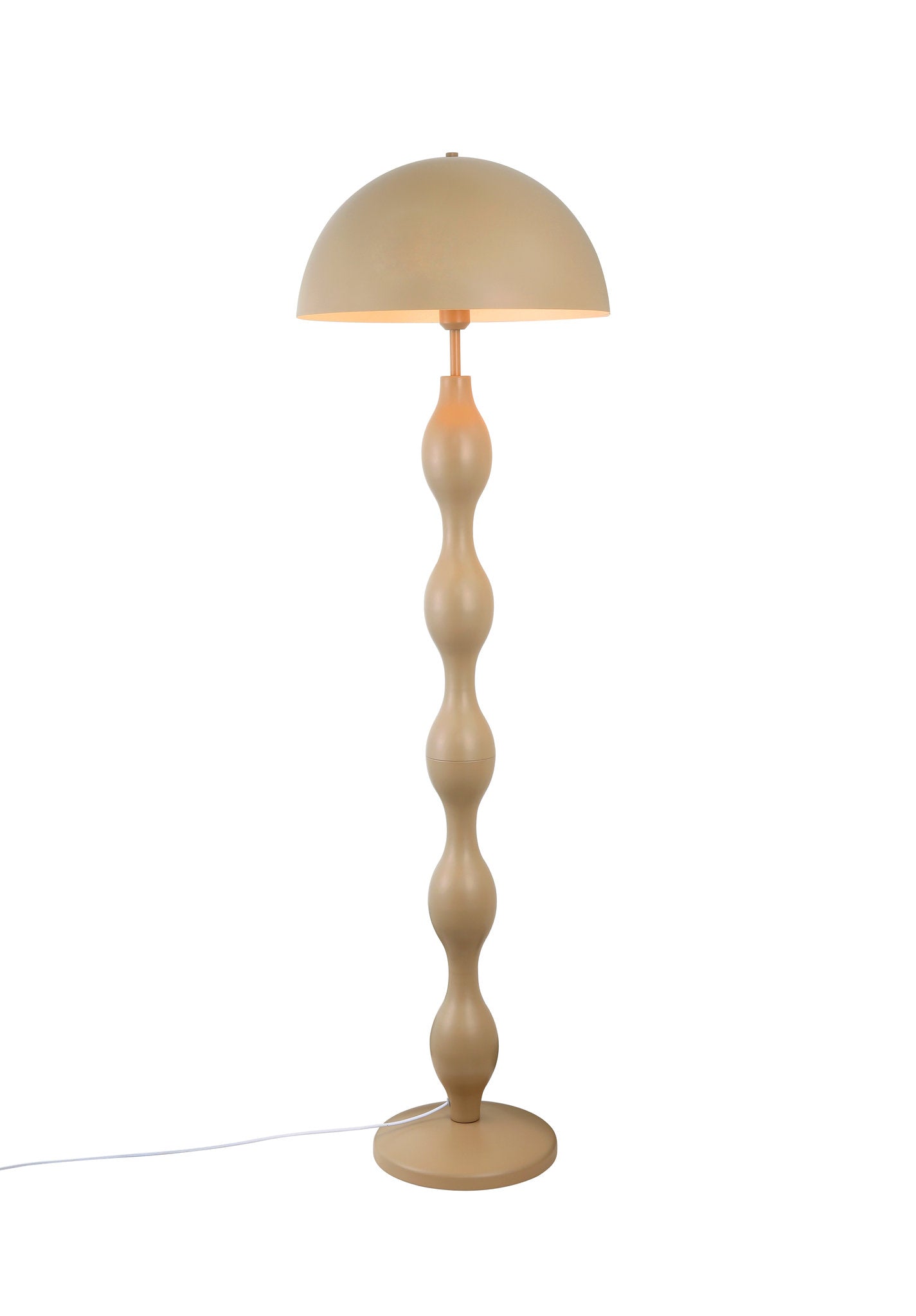 Dori Wavy Mushroom Floor Lamp | Mocha - Homezee