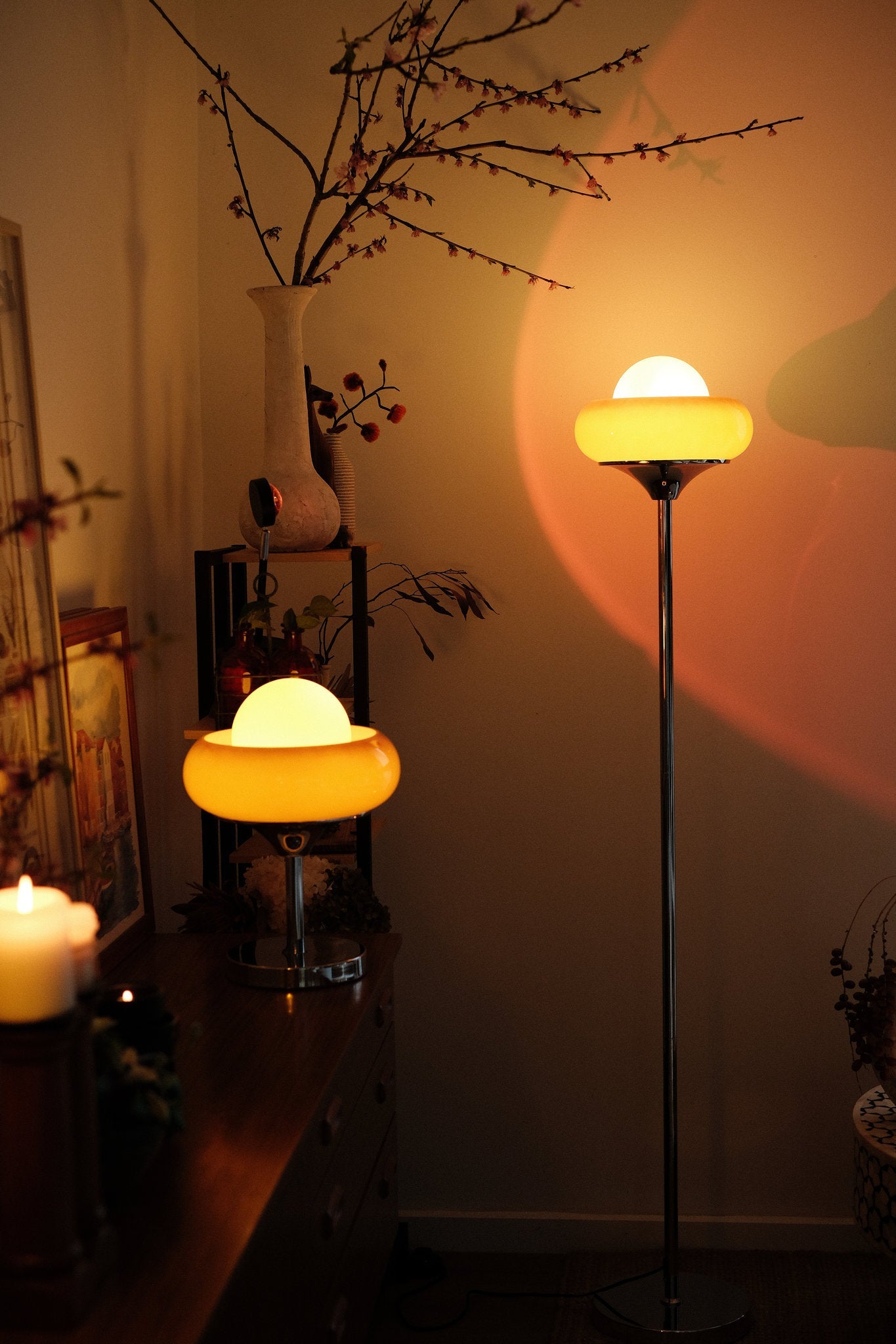 Avery Egg Tart Table Lamp & Floor Lamp Duo - Homezee