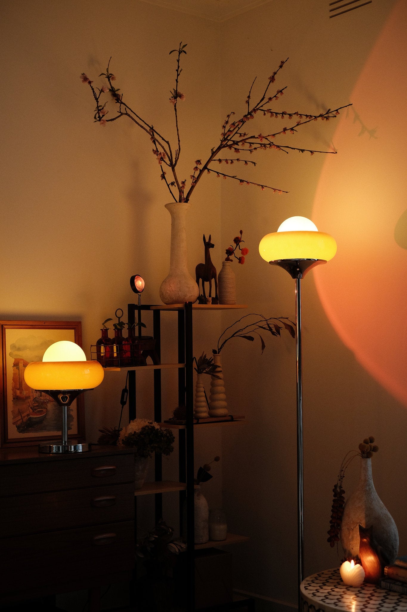 Avery Egg Tart Table Lamp & Floor Lamp Duo - Homezee