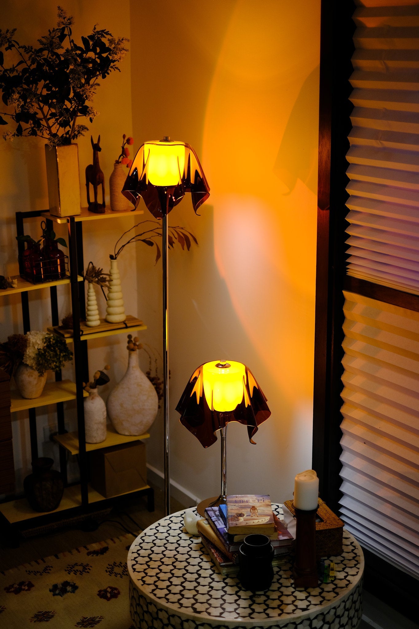 Fazzoletto Floating Handkerchief Lamp Duo – Table & Floor Lamp Set - Homezee