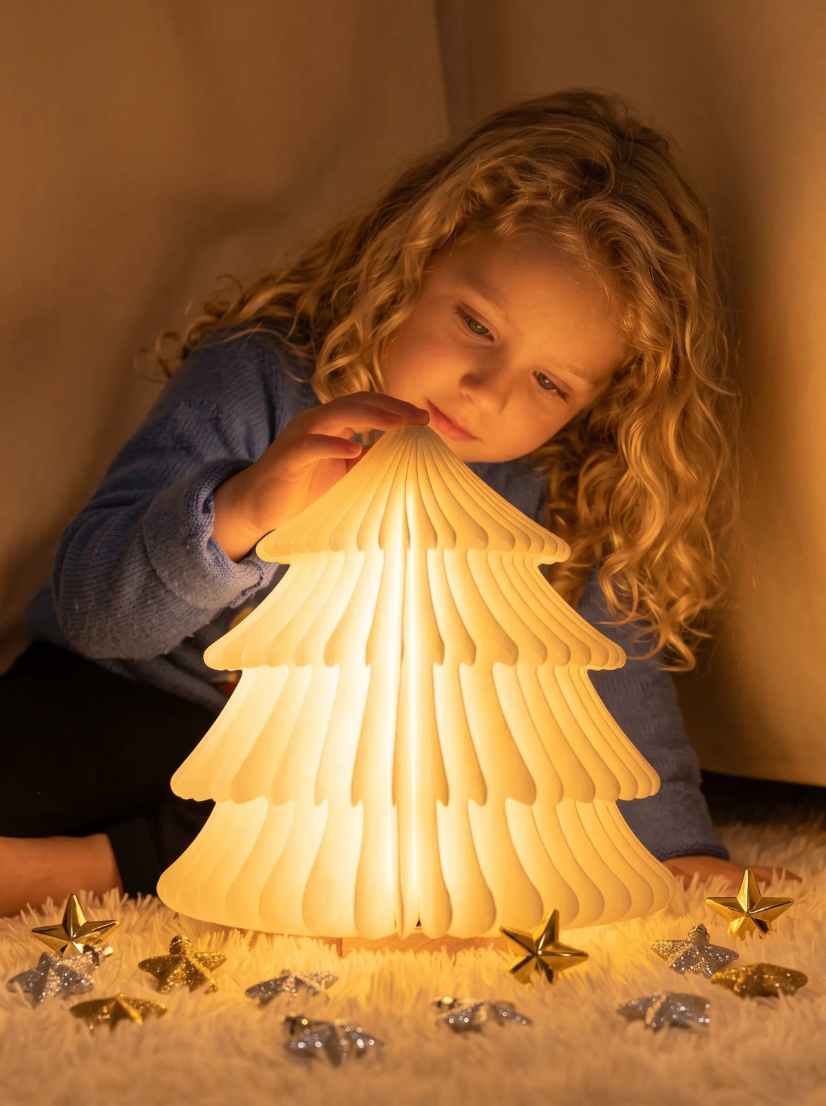 Foldable Paper Lamp Night Rechargeable Light