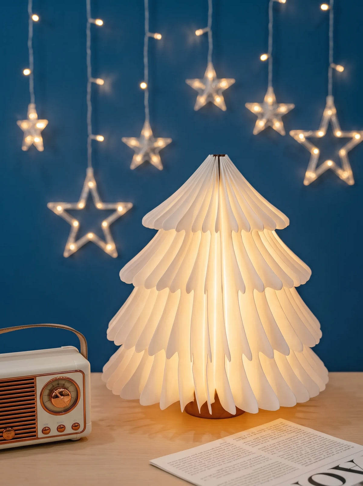 Foldable Paper Lamp Night Rechargeable Light