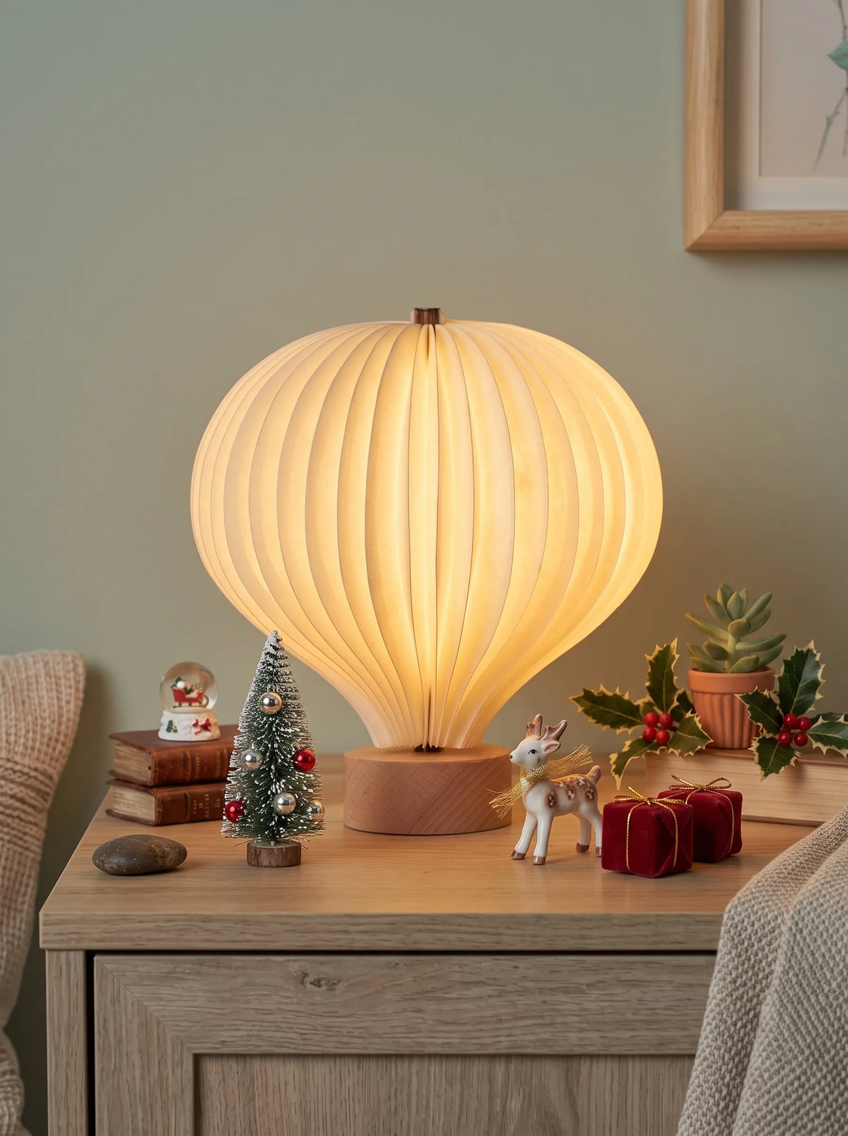 Foldable Paper Lamp Night Rechargeable Light