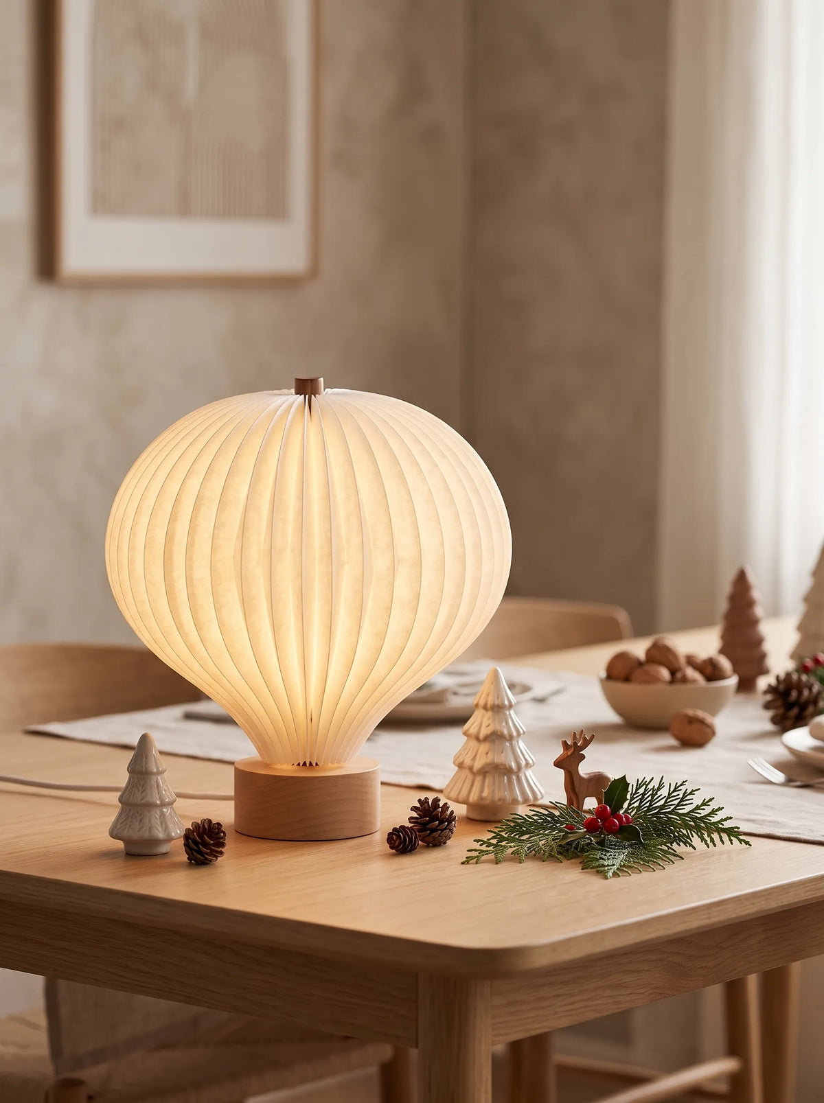 Foldable Paper Lamp Night Rechargeable Light