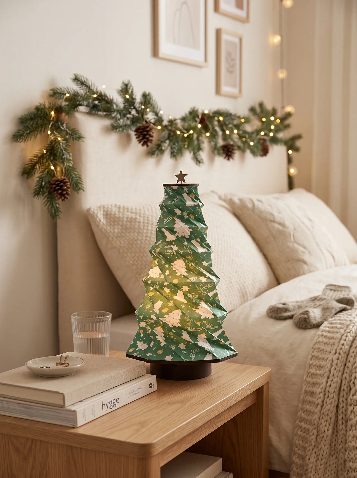 Foldable Paper Lamp Night Rechargeable Light