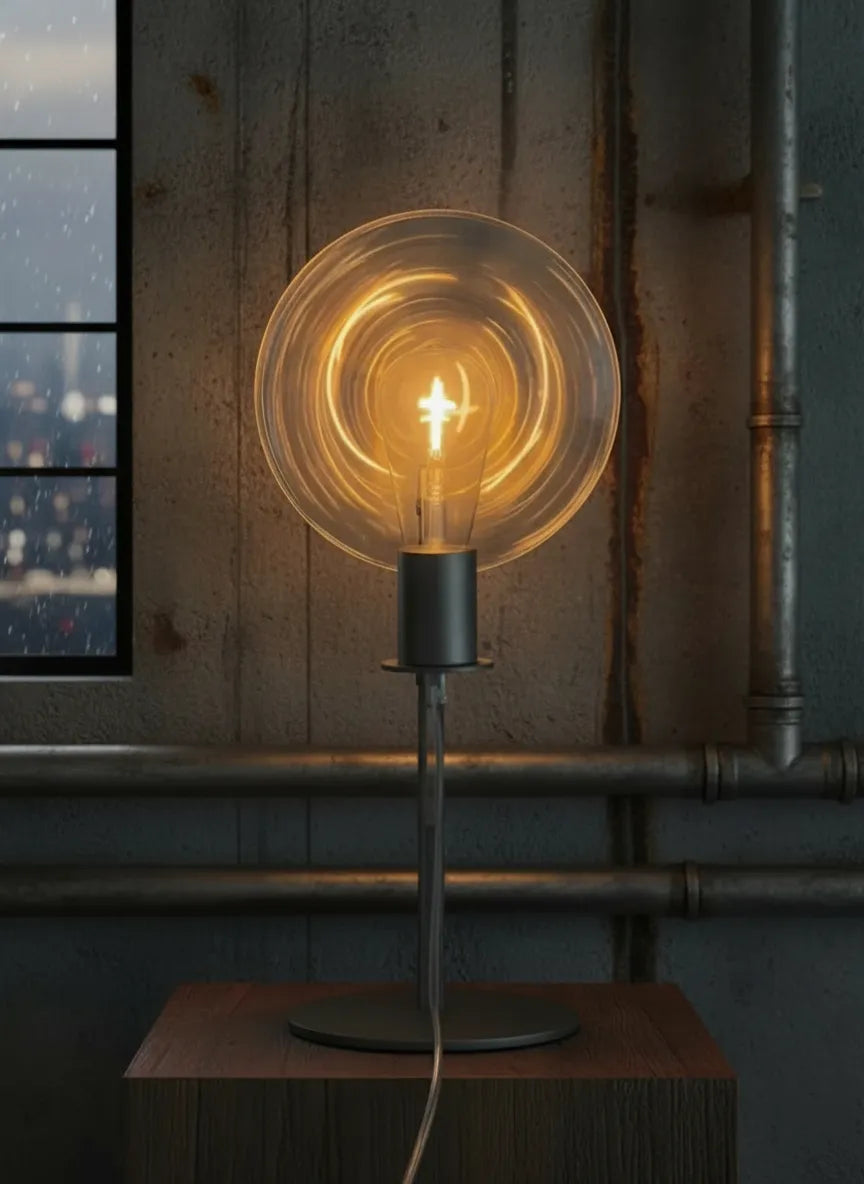 Fresnel Lens Industrial Table Lamp