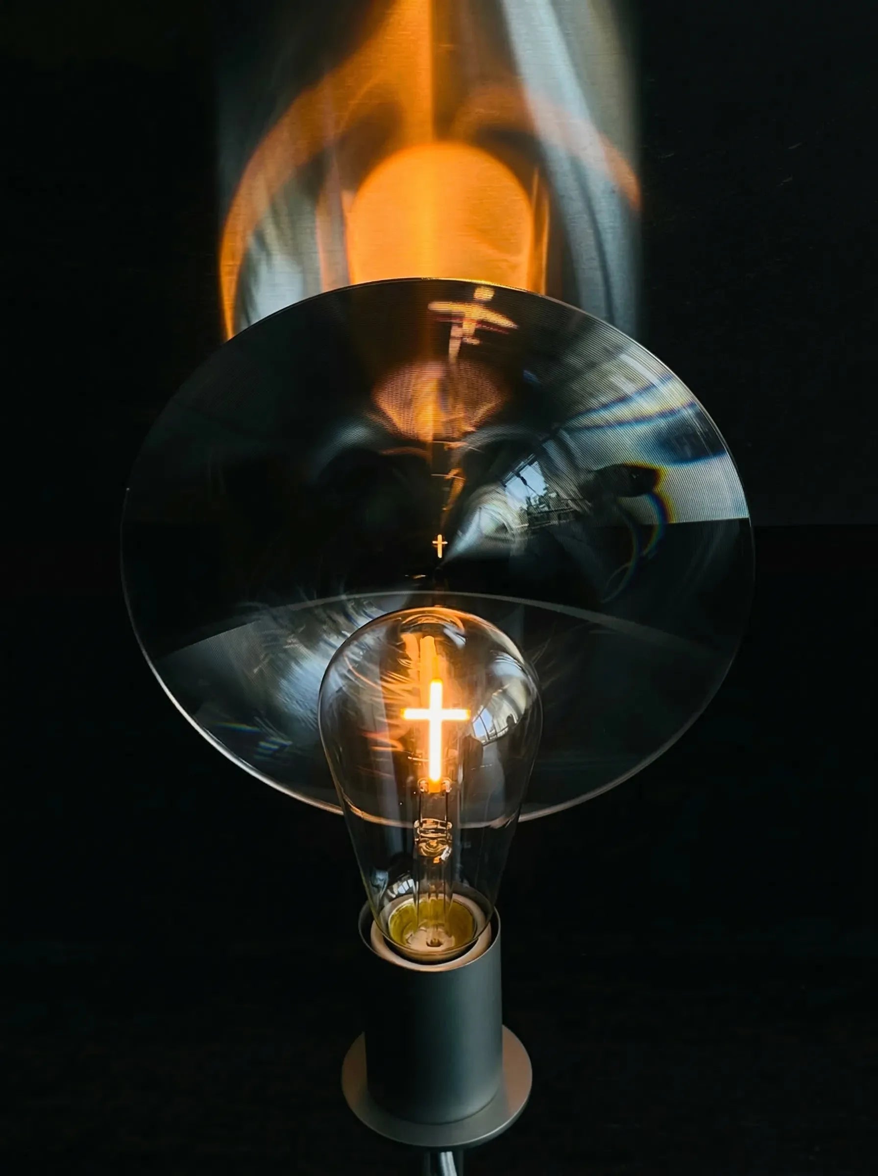 Fresnel Lens Industrial Table Lamp