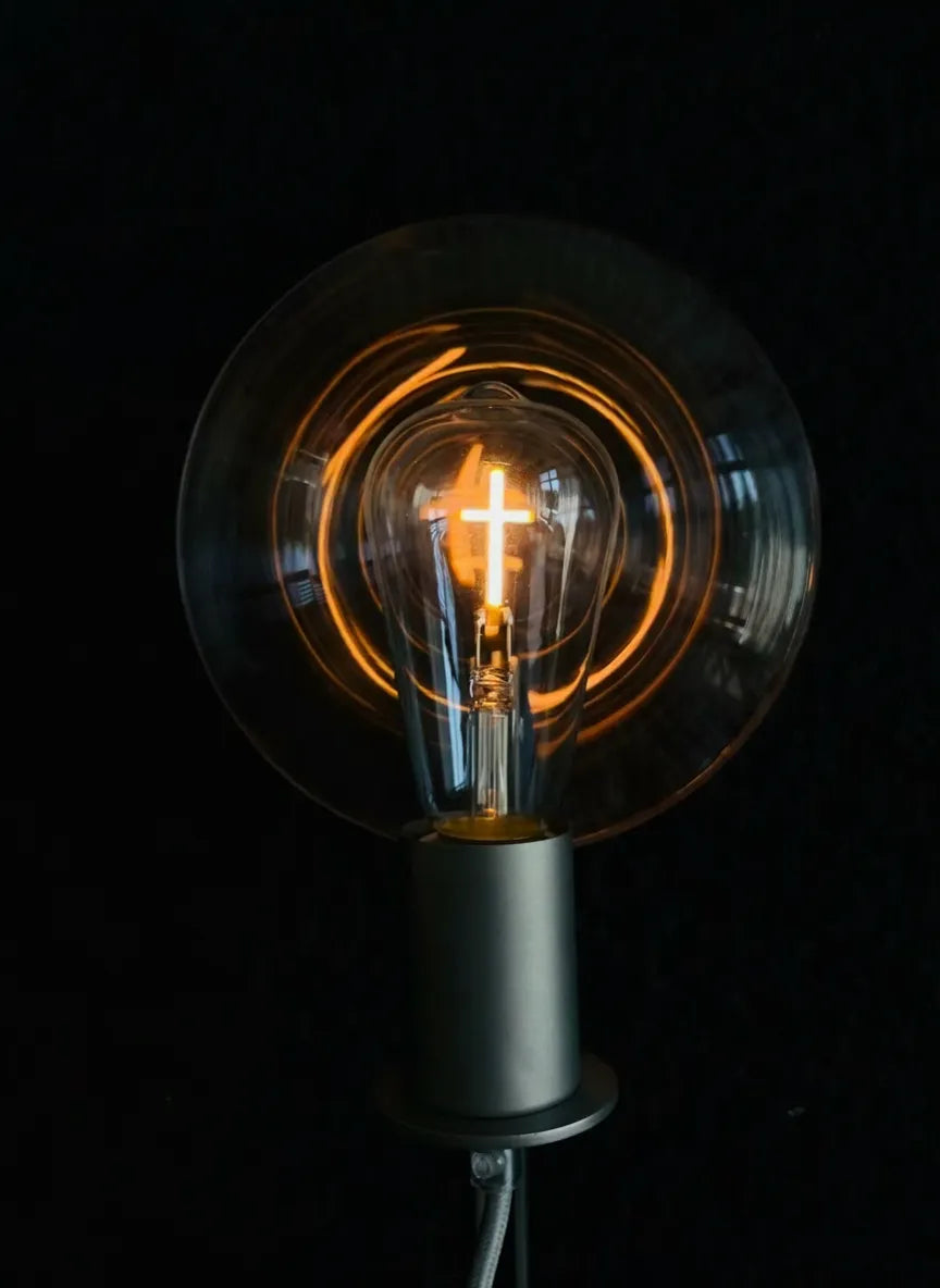 Fresnel Lens Industrial Table Lamp