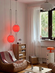 Garreau Globe Bauhaus Floor-to-Ceiling Lamp Duo- Replica 70s‘ Design