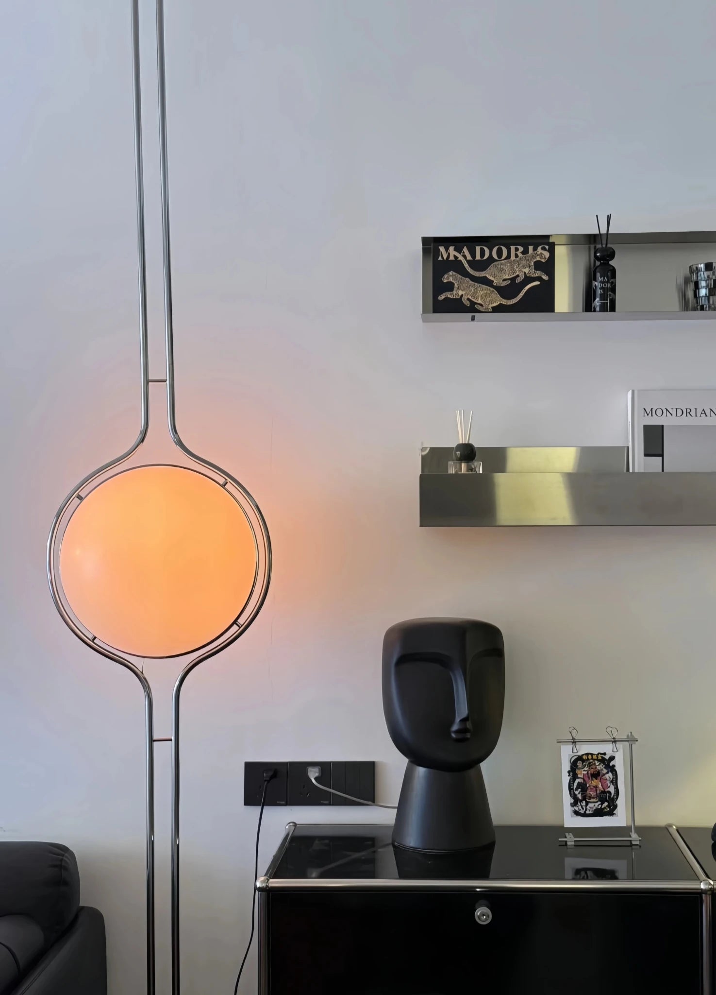 Garreau Globe Floor To Ceiling Lamp - Bauhaus Replica 1971 Design - Homezee