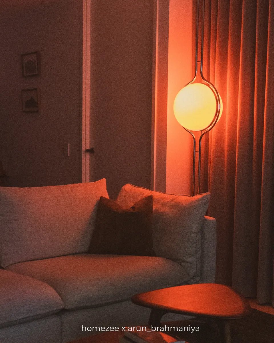 Garreau Globe Floor To Ceiling Lamp - Bauhaus Replica 1971 Design - Homezee