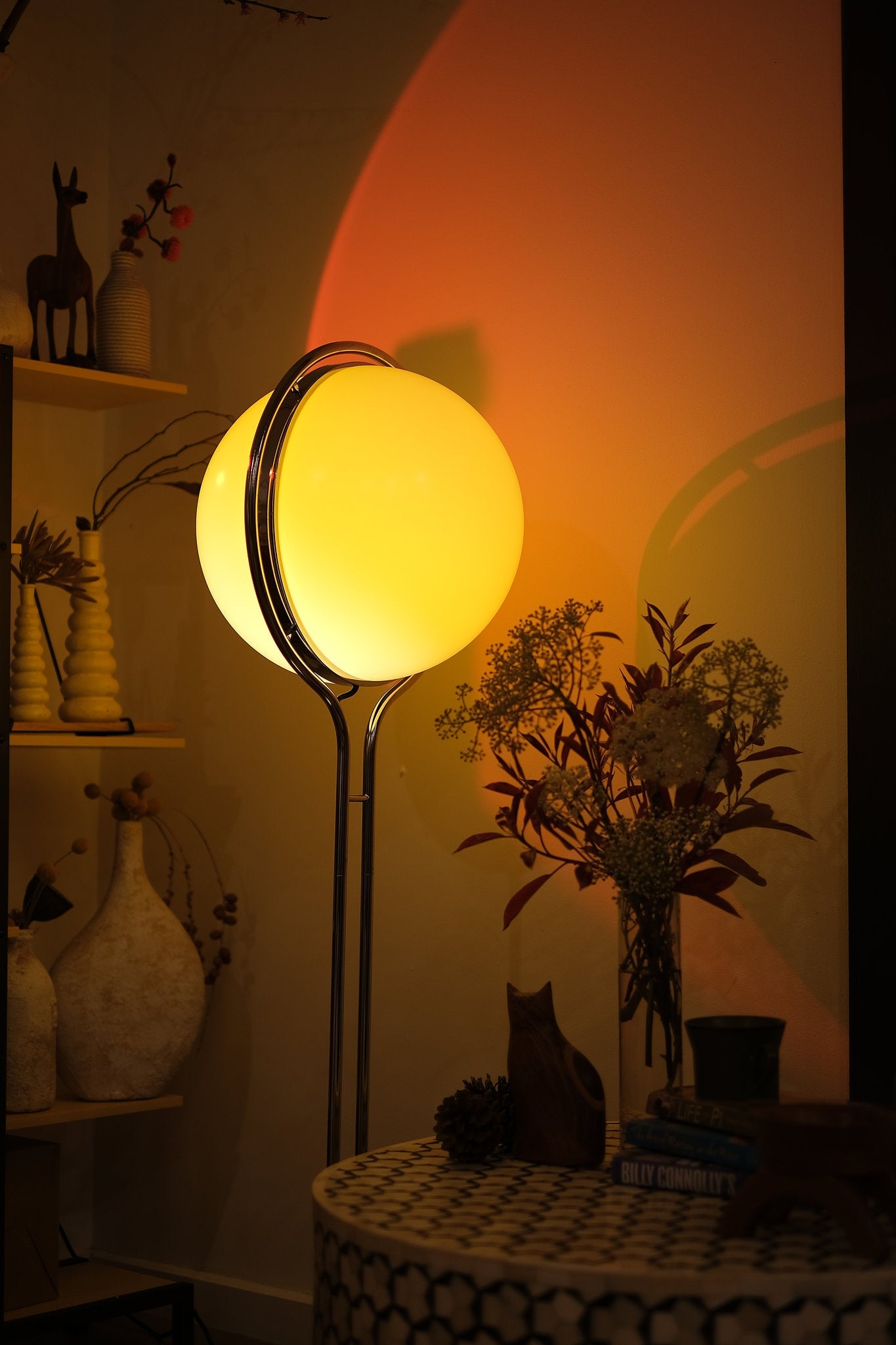 Garreau Single Globe Floor Lamp - Bauhaus Replica 1971 Design - Homezee