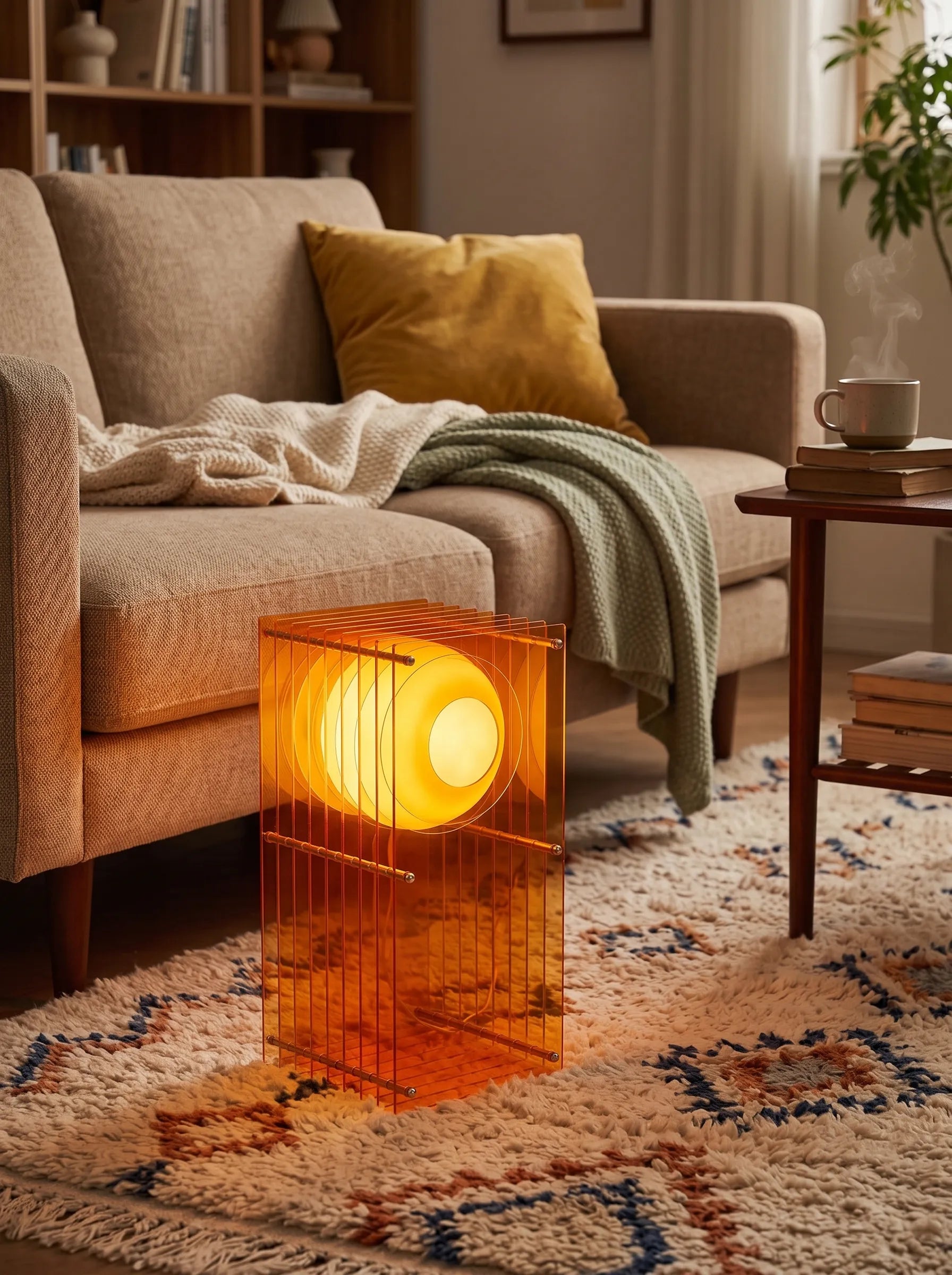 Guzzi Acrylic Moon Layered Table Lamp