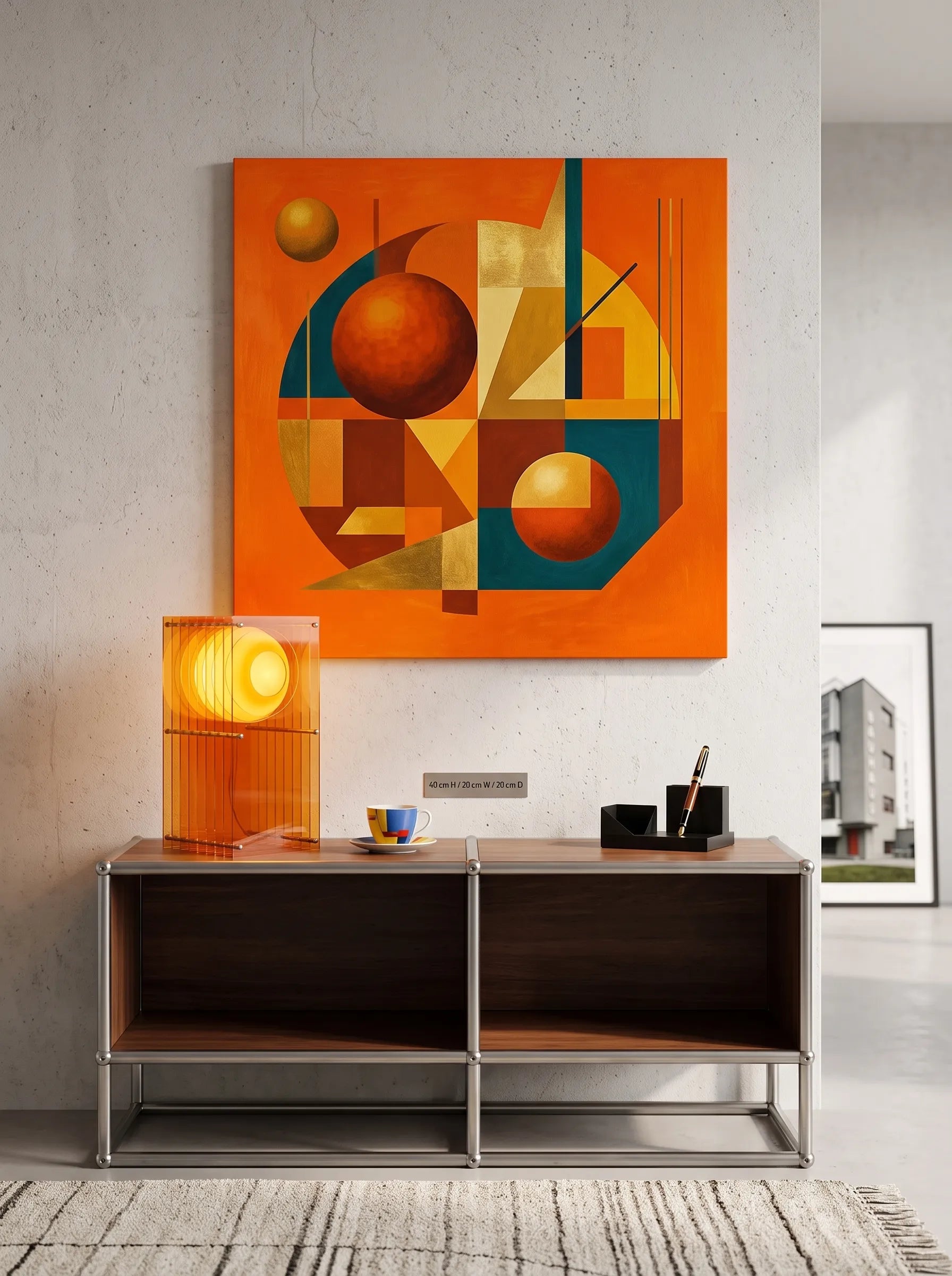 Guzzi Acrylic Moon Layered Table Lamp