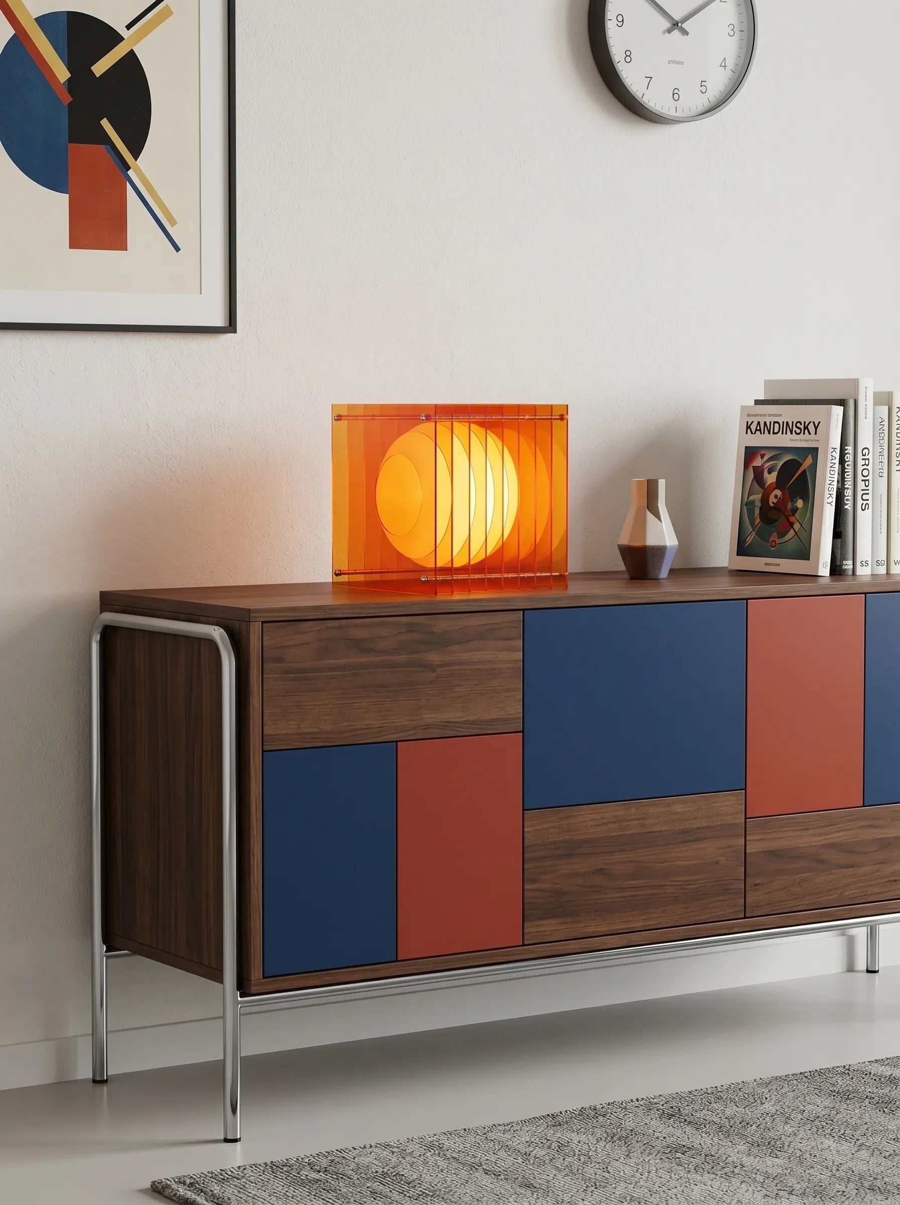 Guzzi Acrylic Moon Layered Table Lamp (Glass Bulb)