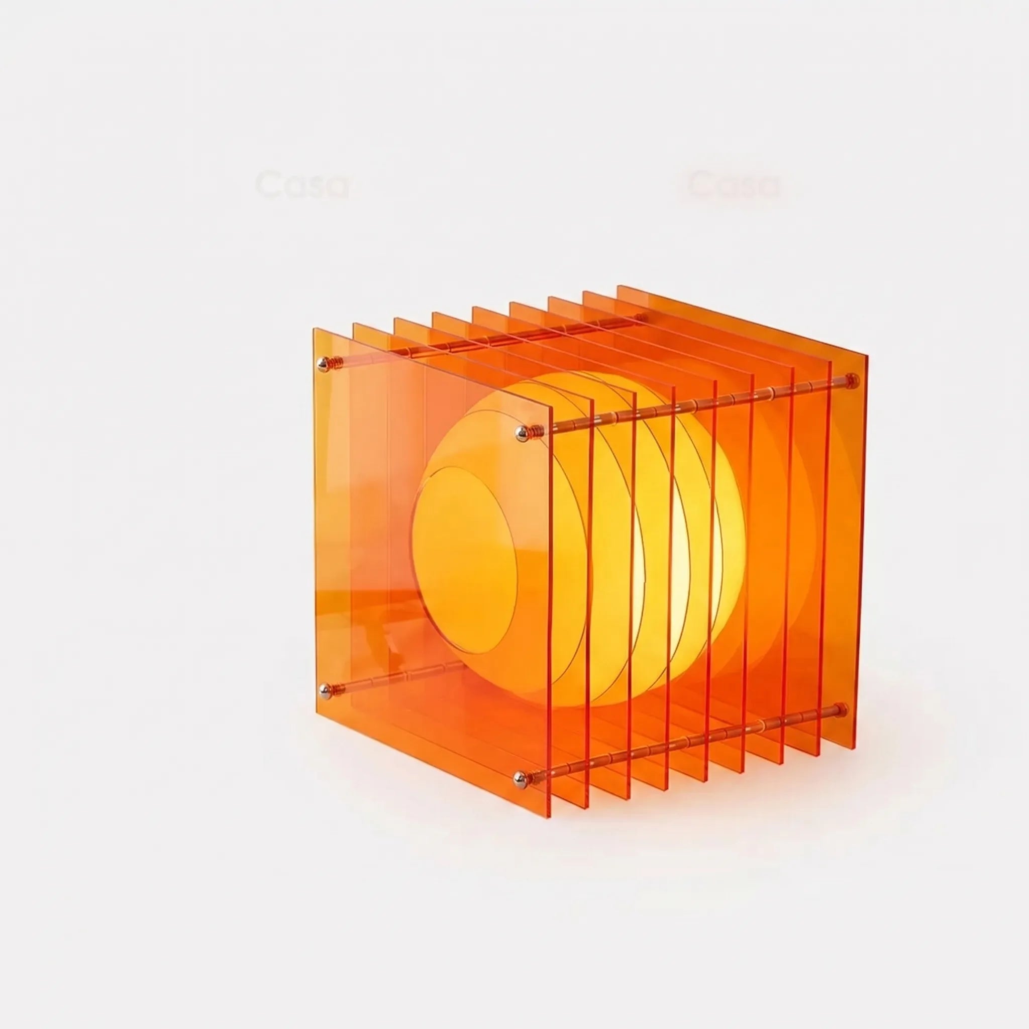 Guzzi Acrylic Moon Layered Table Lamp (Glass Bulb)