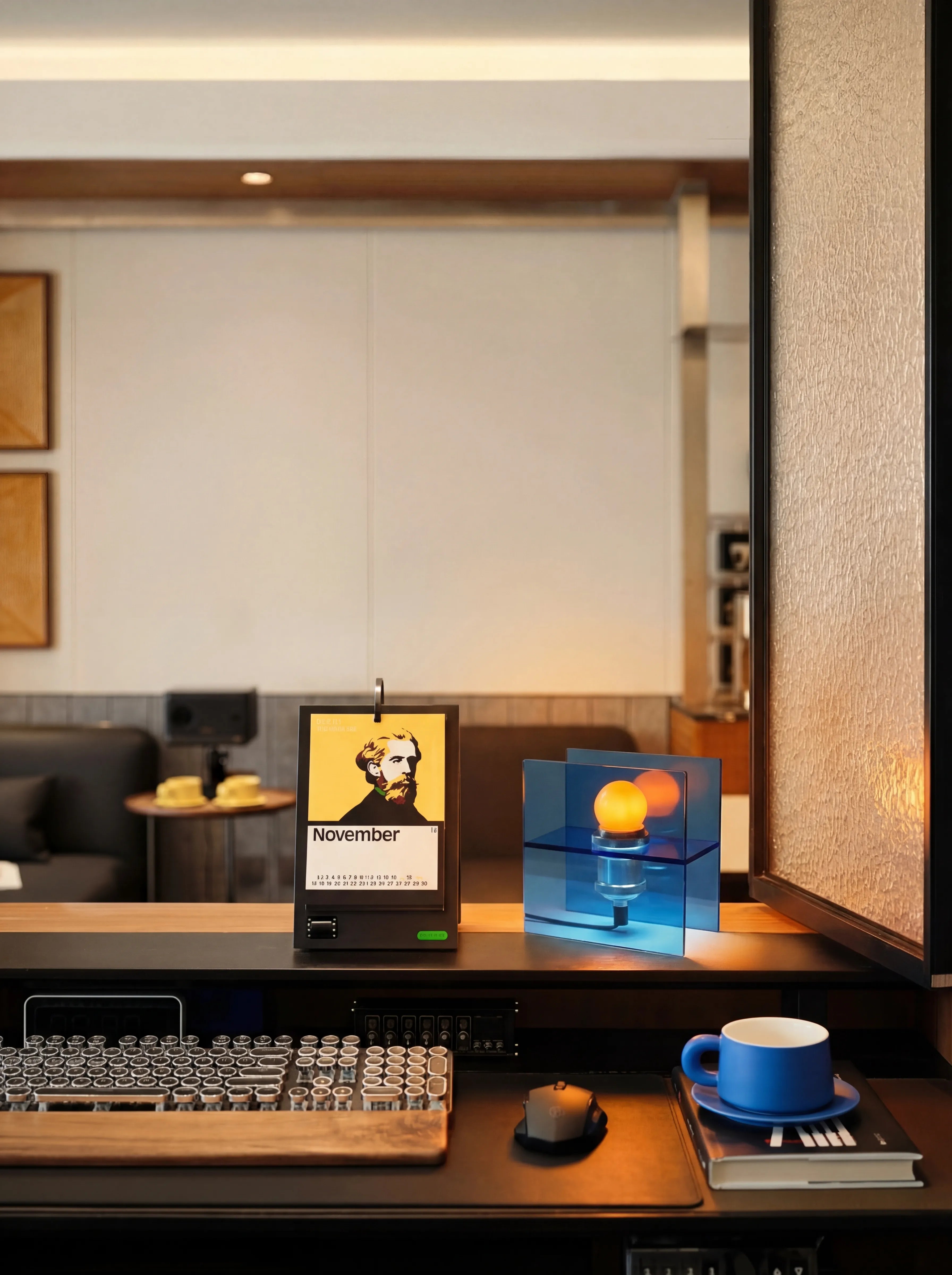 Guzzi Sunset Ocean Horizon Table Lamp Acrylic