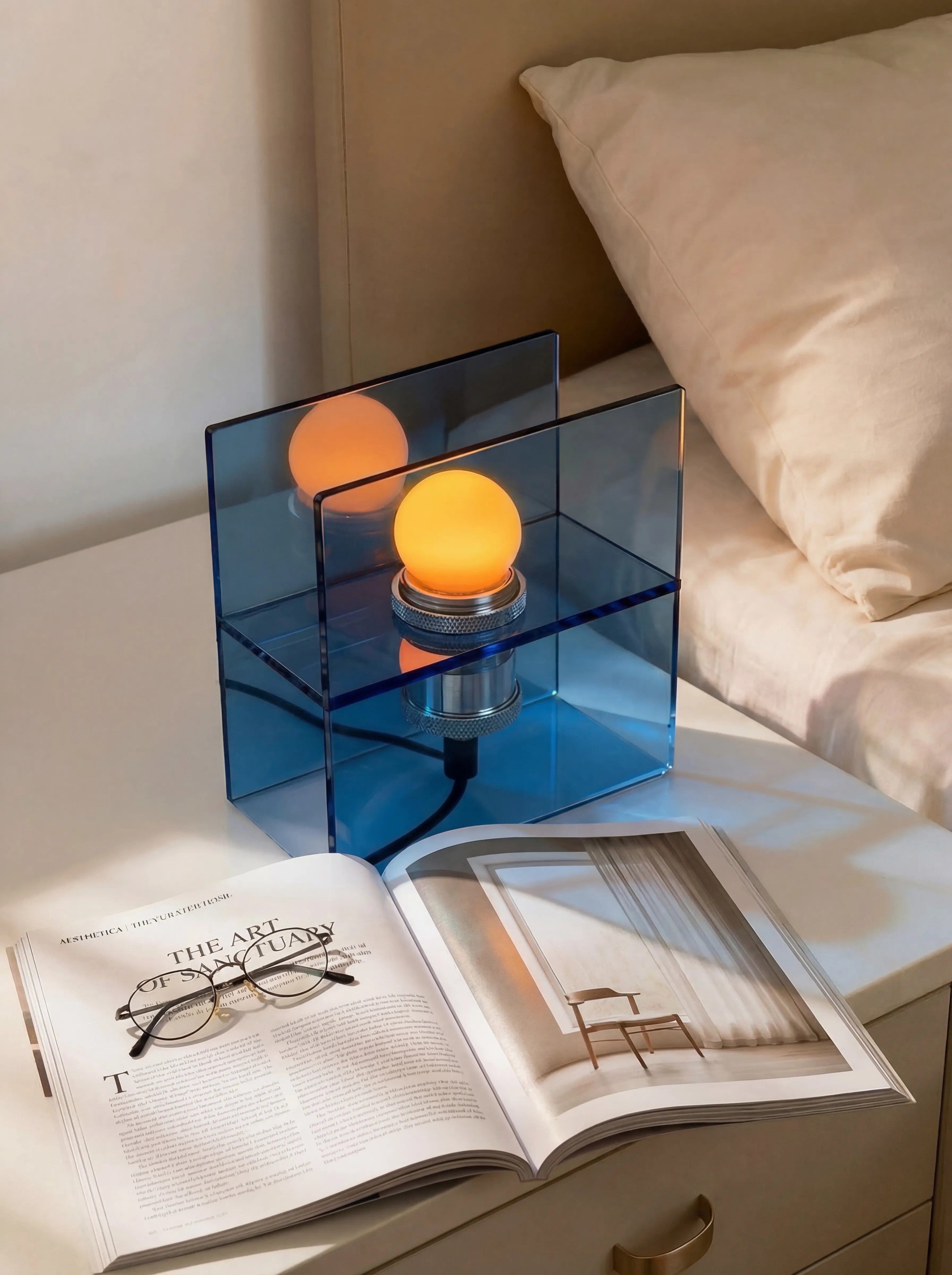 Guzzi Sunset Ocean Horizon Table Lamp Acrylic