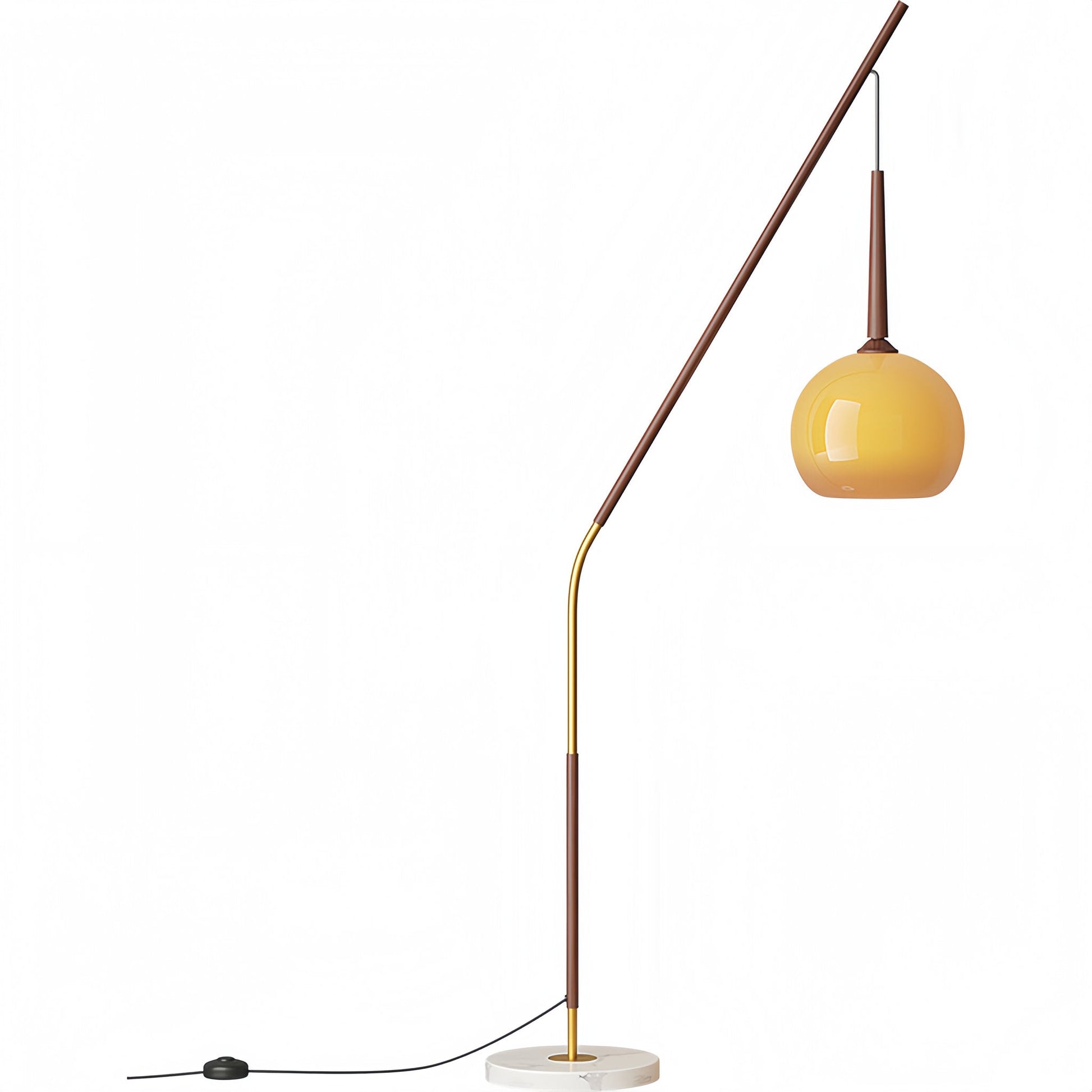 Hulusi Hanging Arc Floor Lamp - Homezee