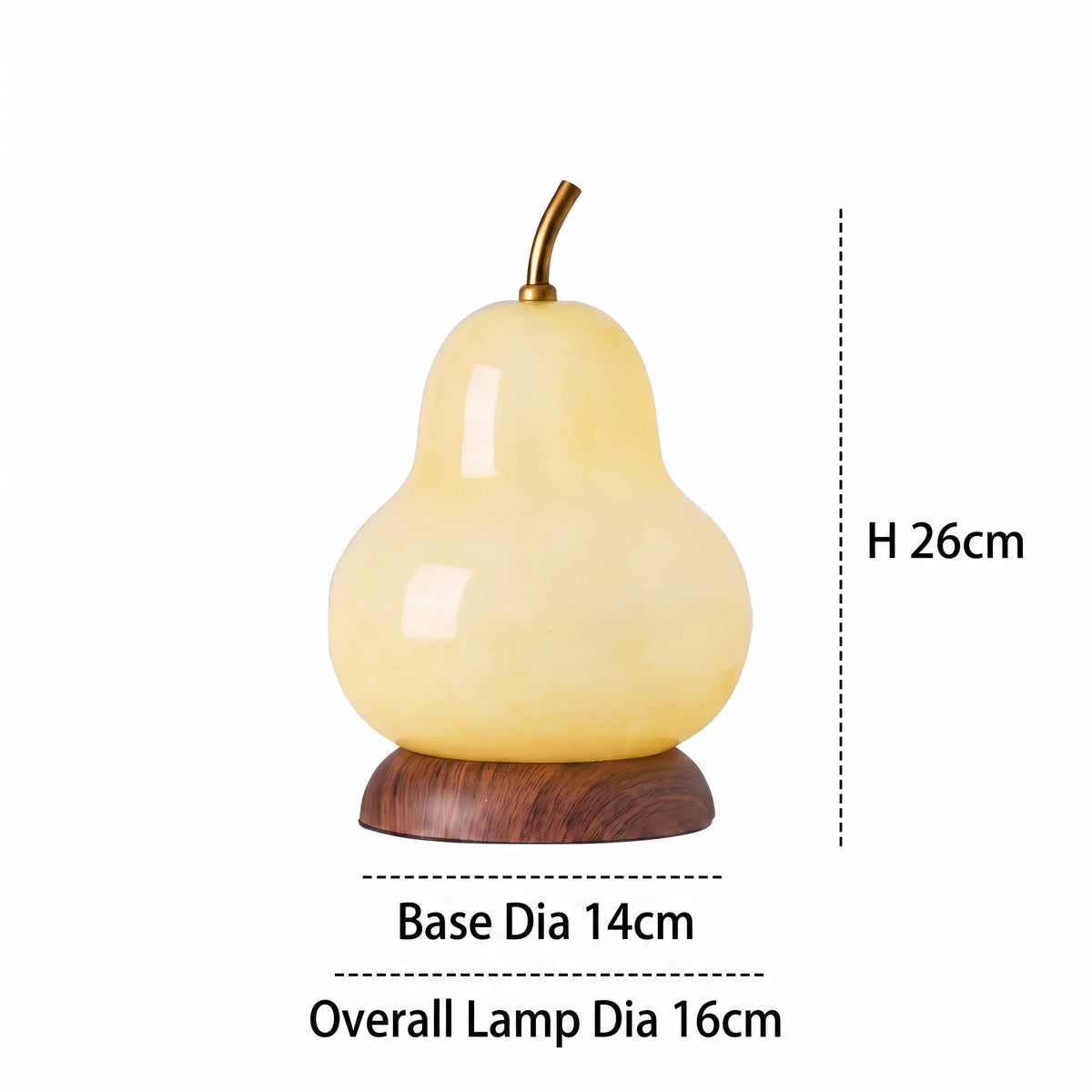 Isla Pear Portable Glass Table Lamp Rechargeable